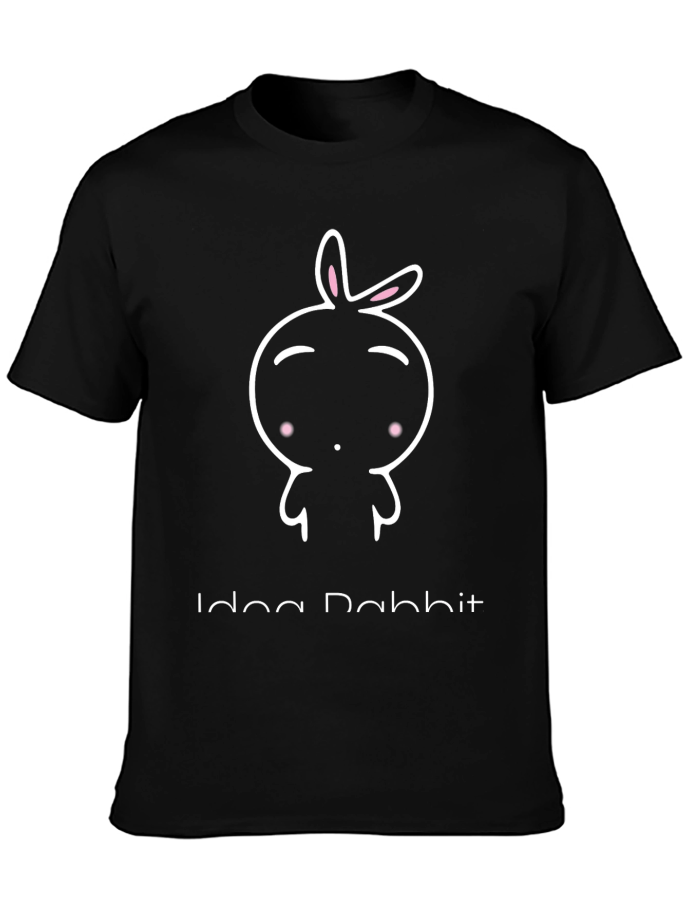 Cute Idea Rabbit Black Graphic Tee
