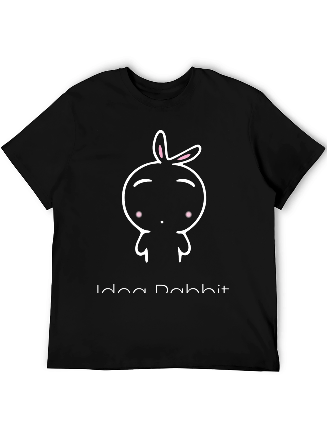 Cute Idea Rabbit Black Graphic Tee
