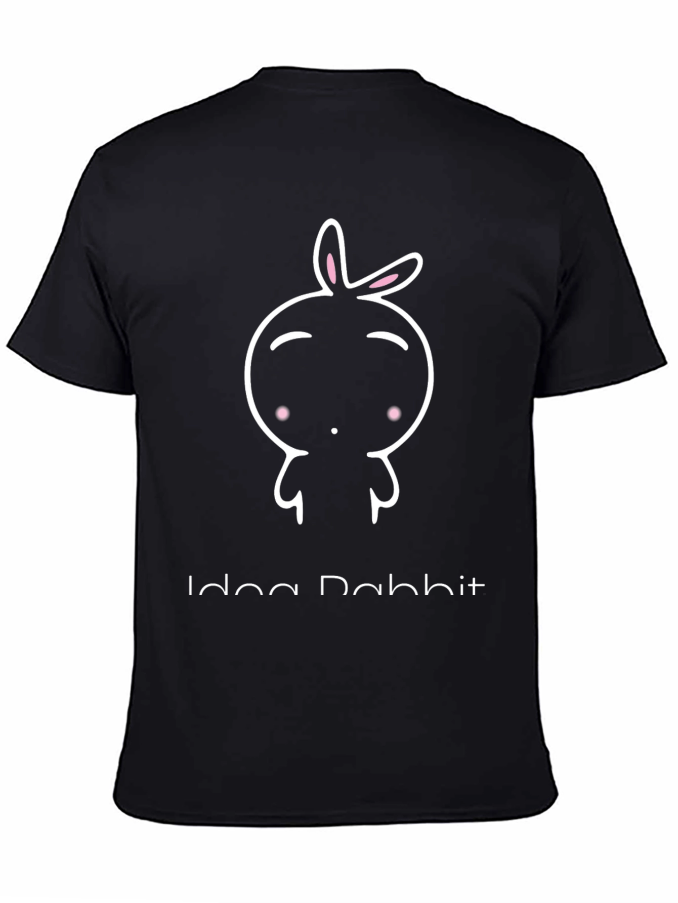 Cute Idea Rabbit Black Graphic Tee