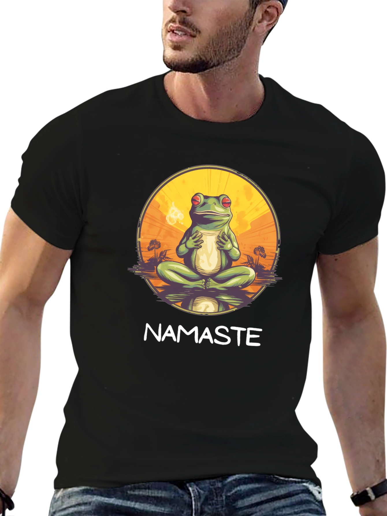 Namaste Frog Graphic Tee