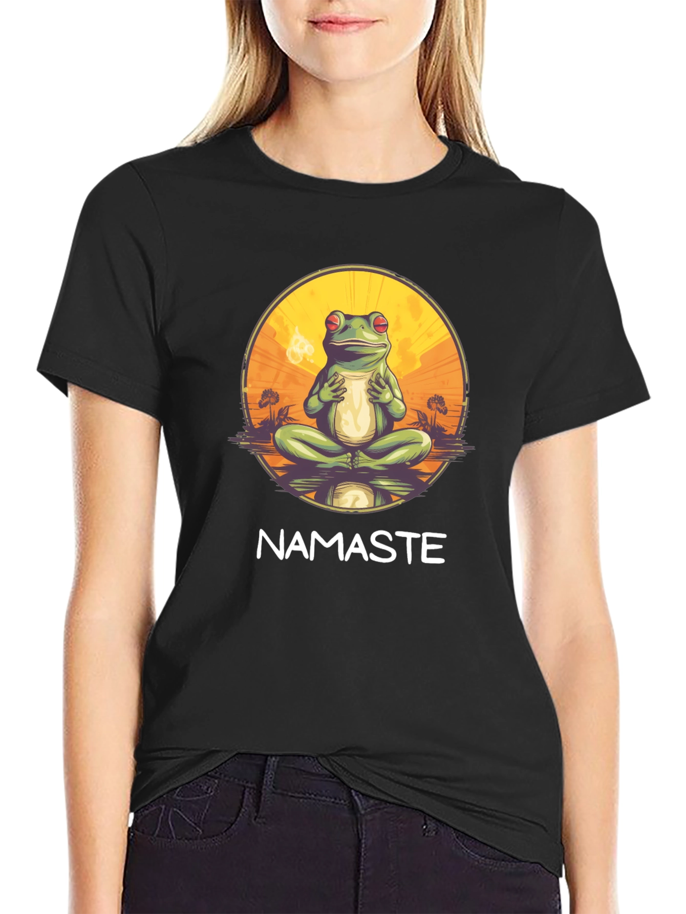 Namaste Frog Graphic Tee