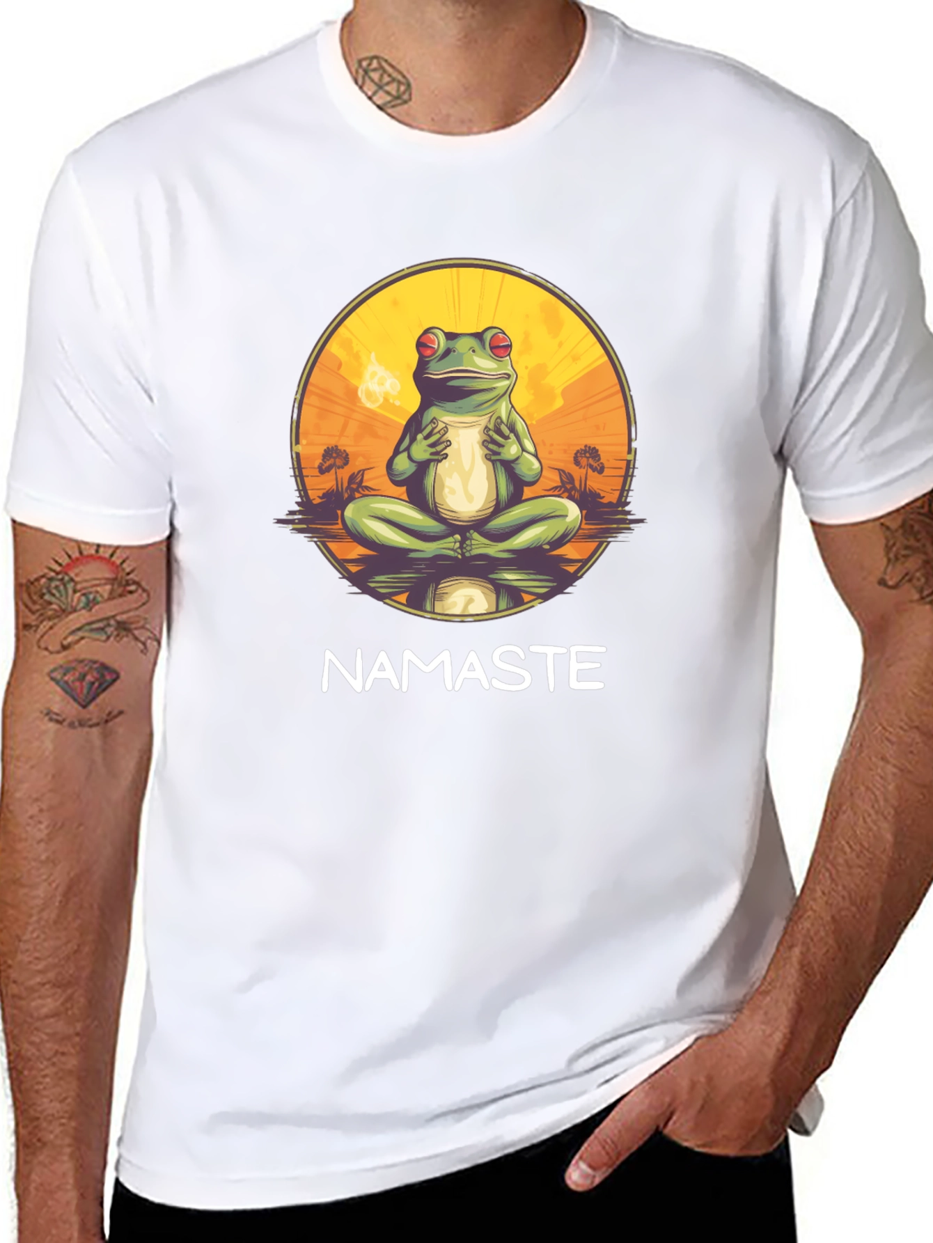 Namaste Frog Graphic Tee