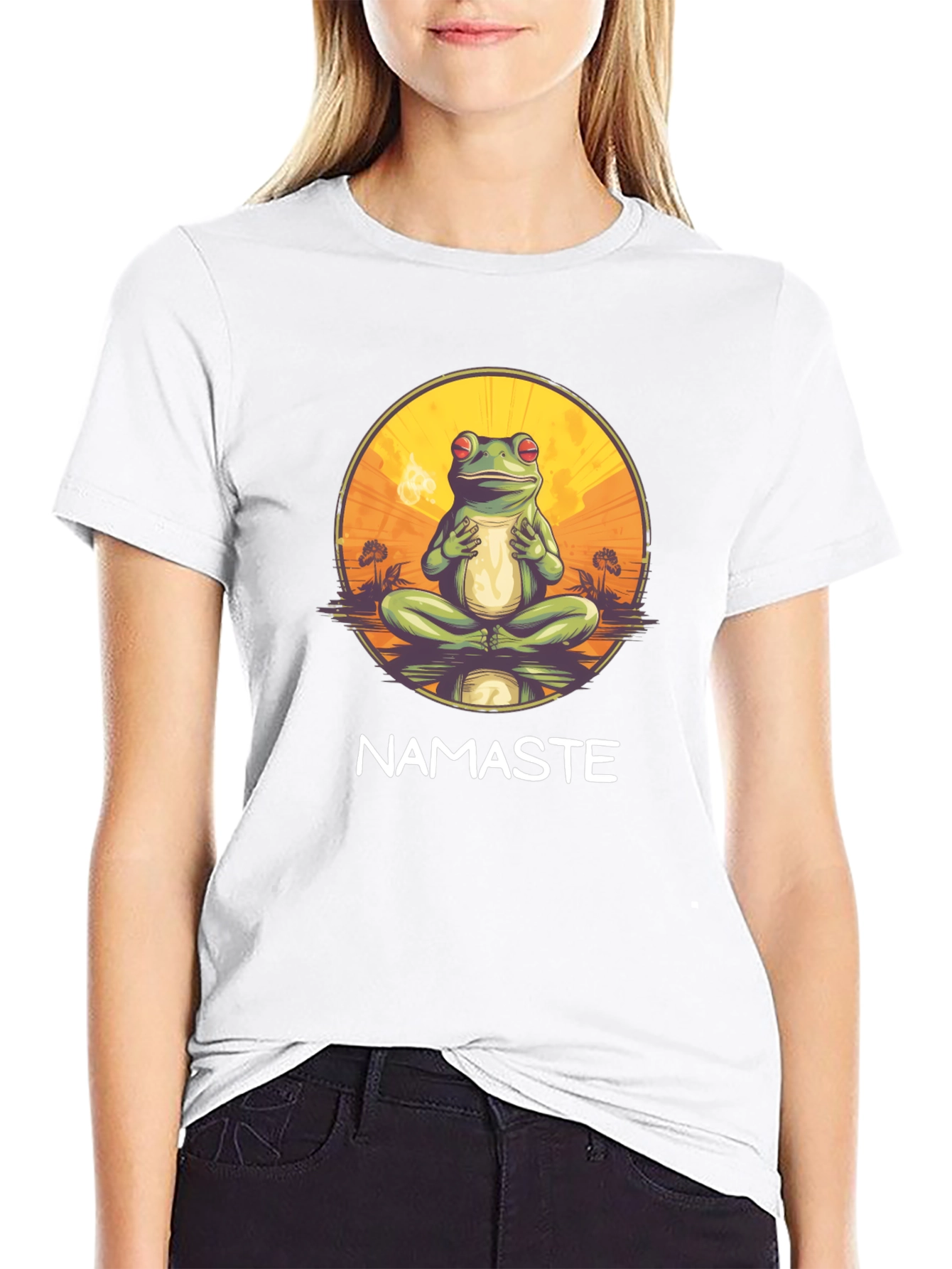 Namaste Frog Graphic Tee