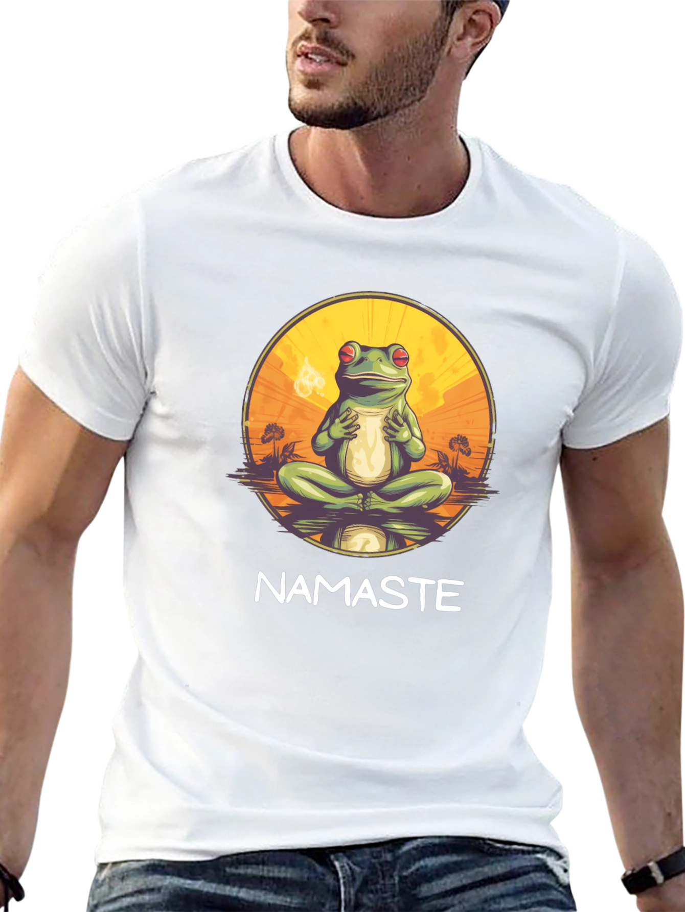 Namaste Frog Graphic Tee