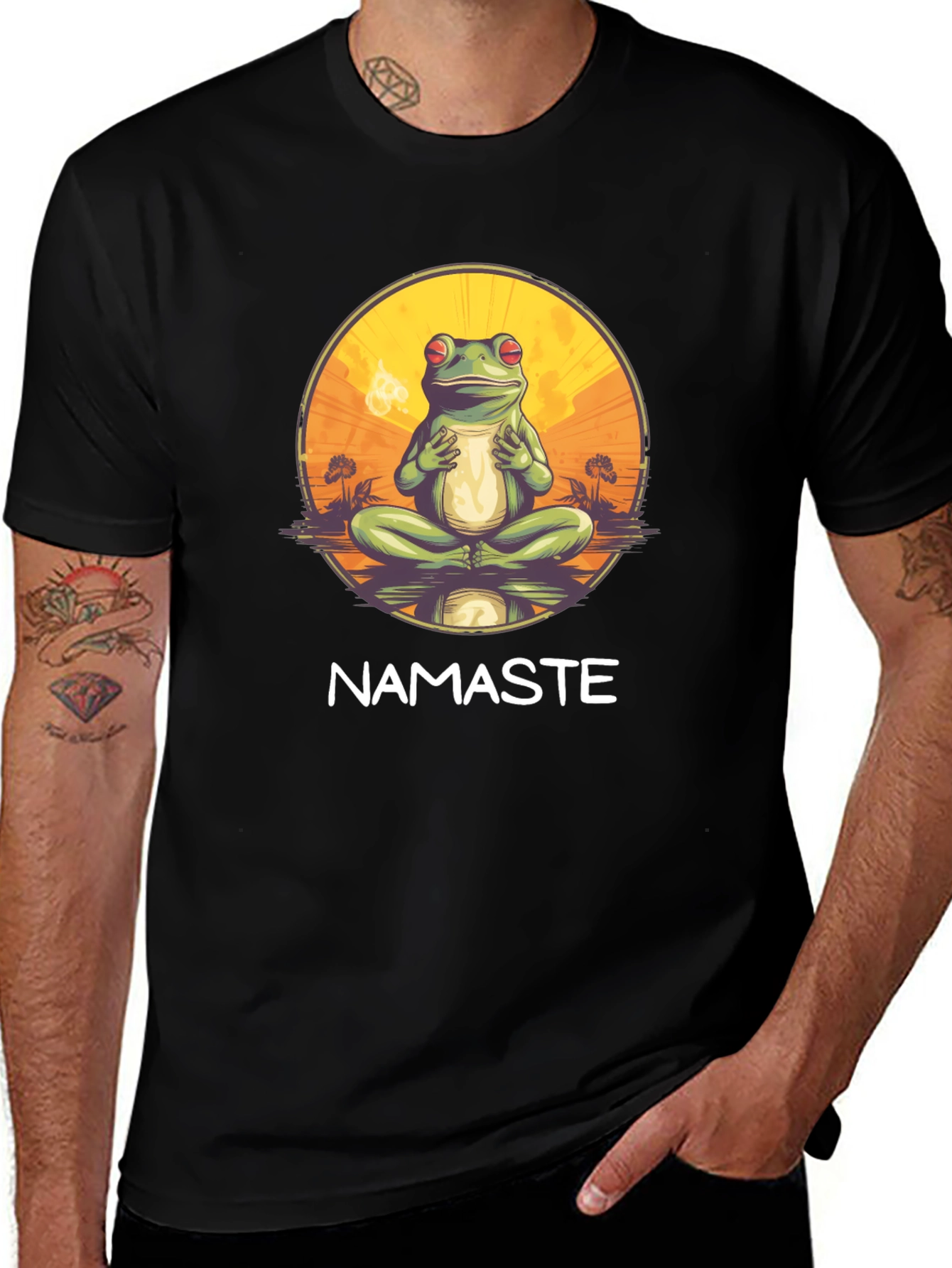 Namaste Frog Graphic Tee