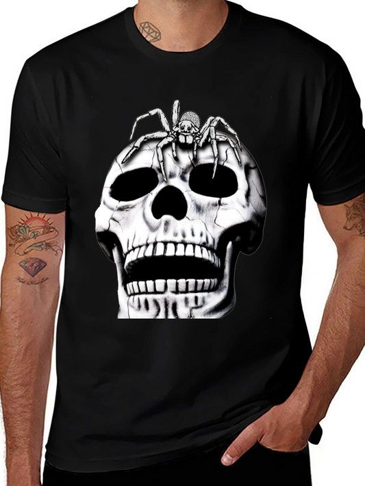 Skull and Spider Graphic T-Shirt