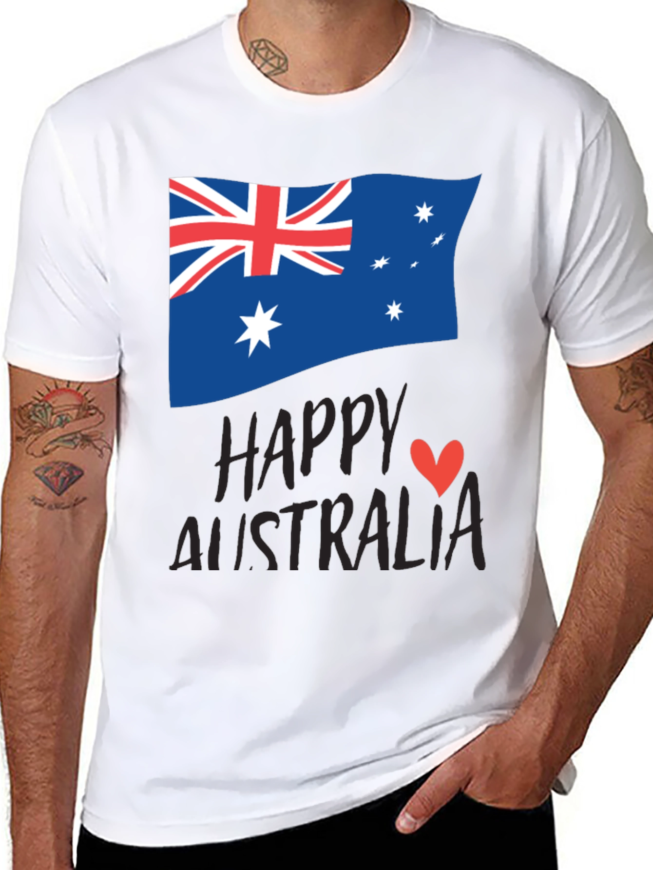 Happy Australia Day T-Shirt - Unisex Black Tee