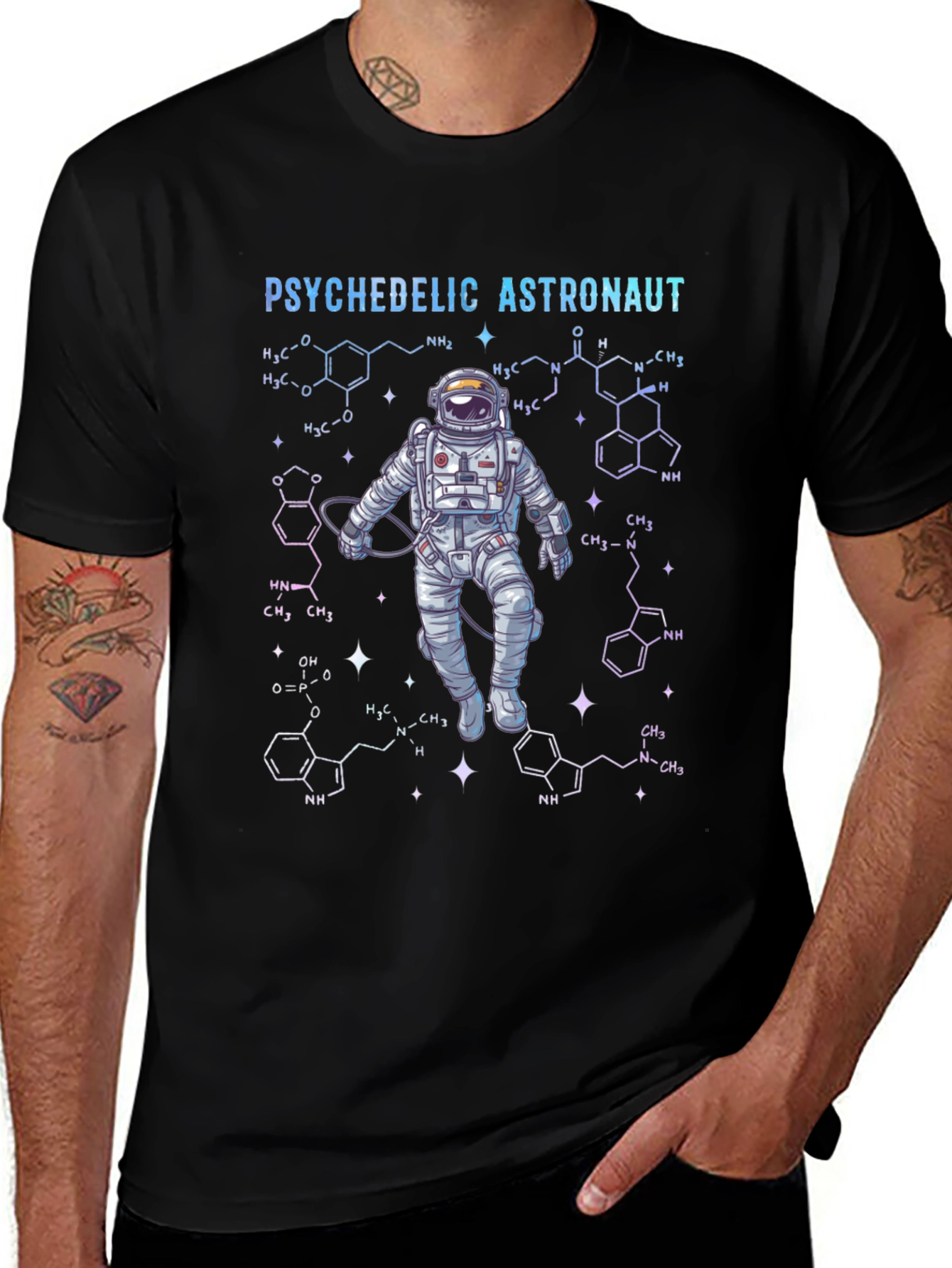 Psychedelic Astronaut Graphic T-Shirt