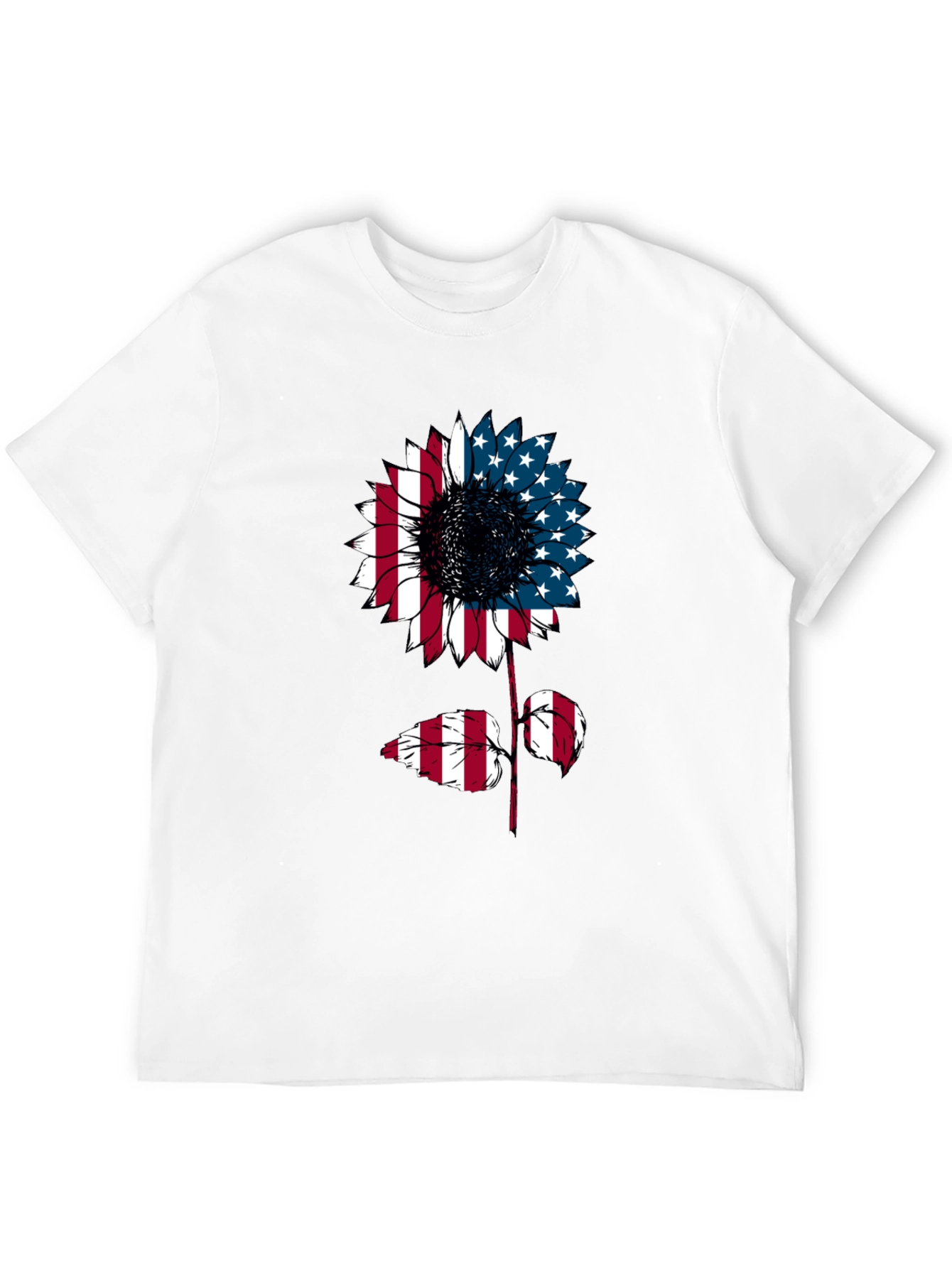 American Flag Sunflower Graphic Tee