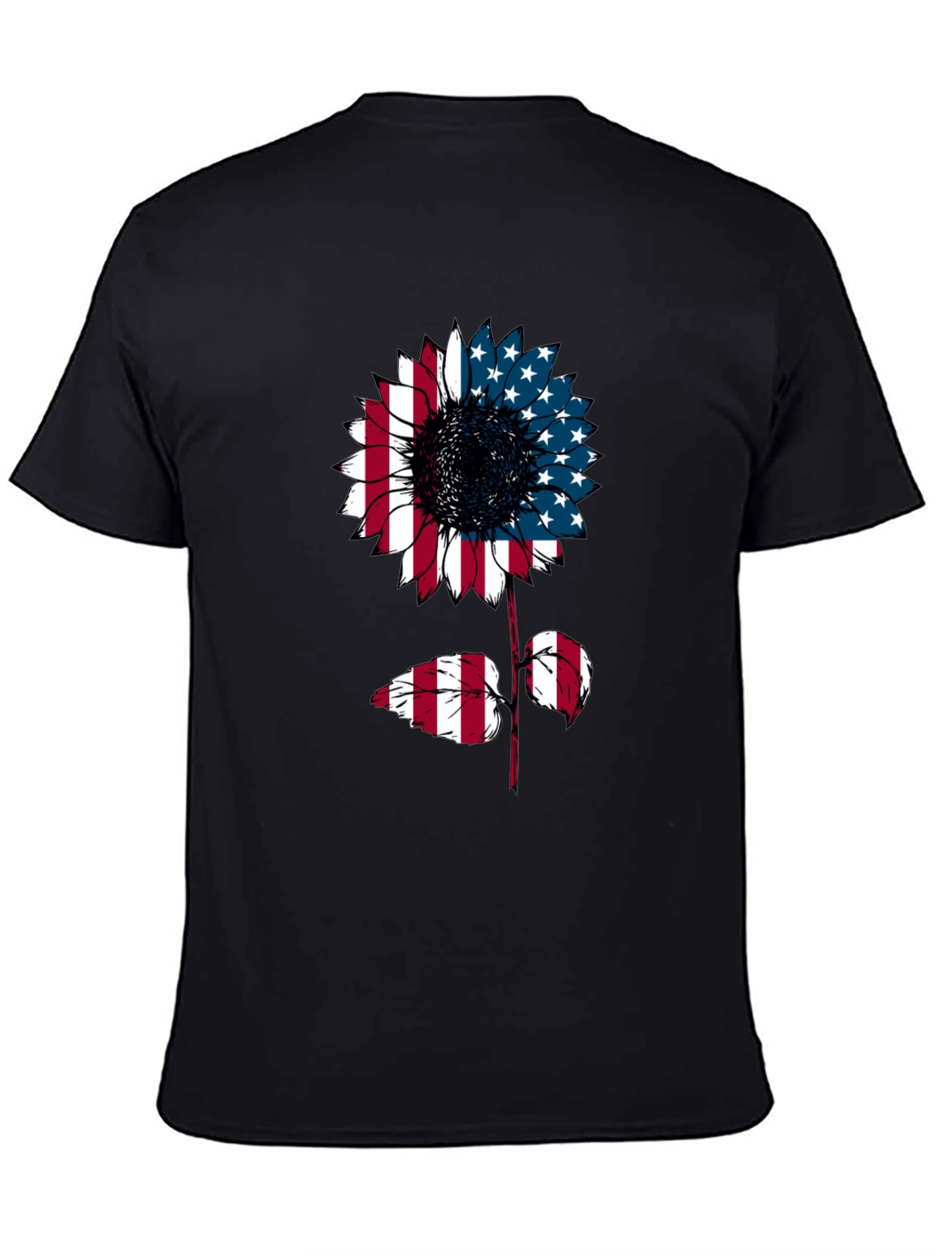 American Flag Sunflower Graphic Tee