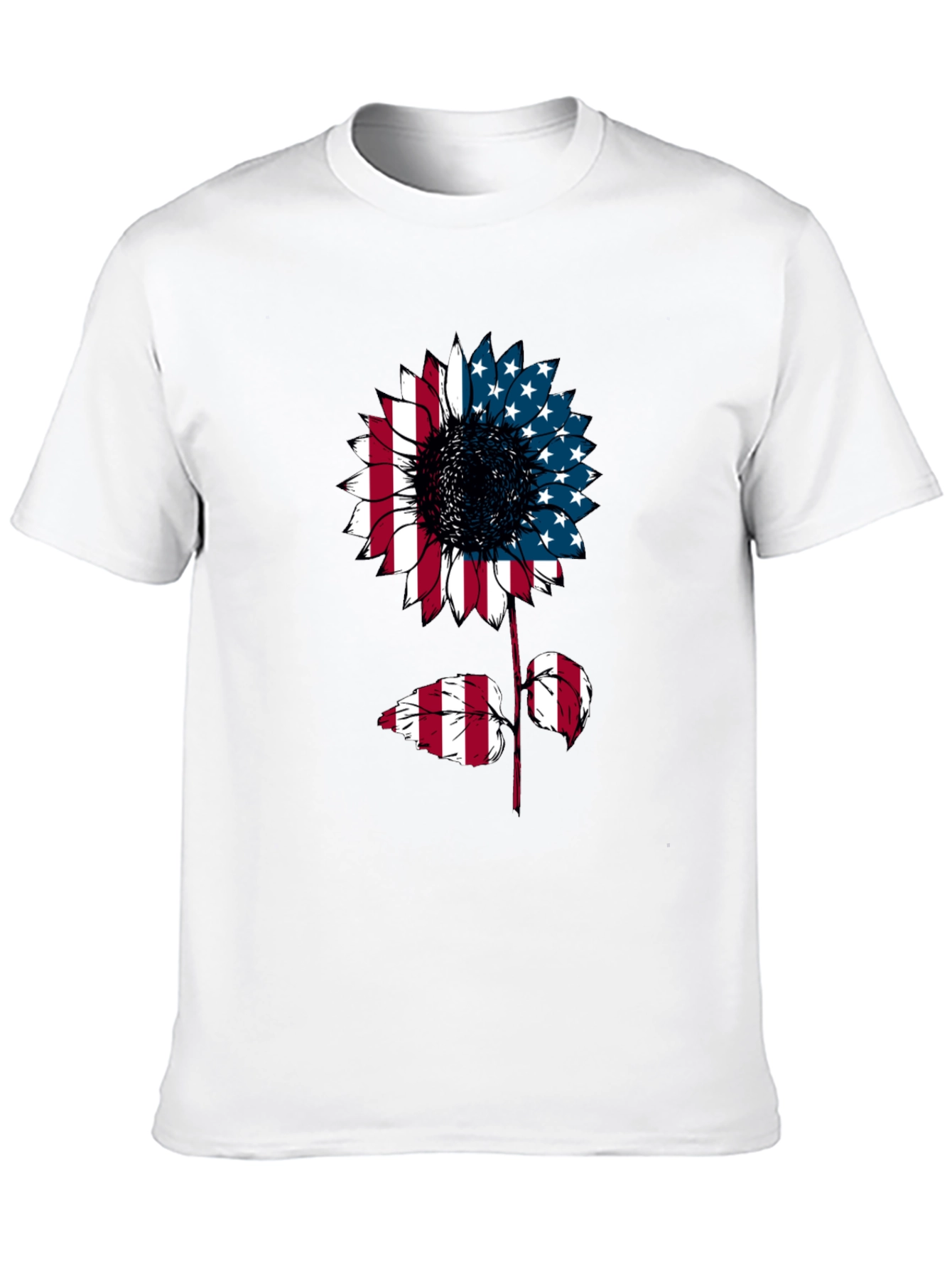 American Flag Sunflower Graphic Tee