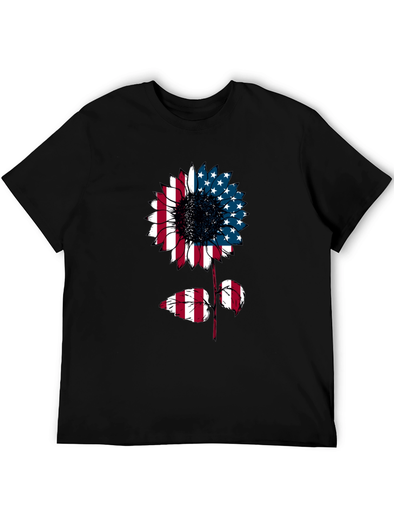 American Flag Sunflower Graphic Tee