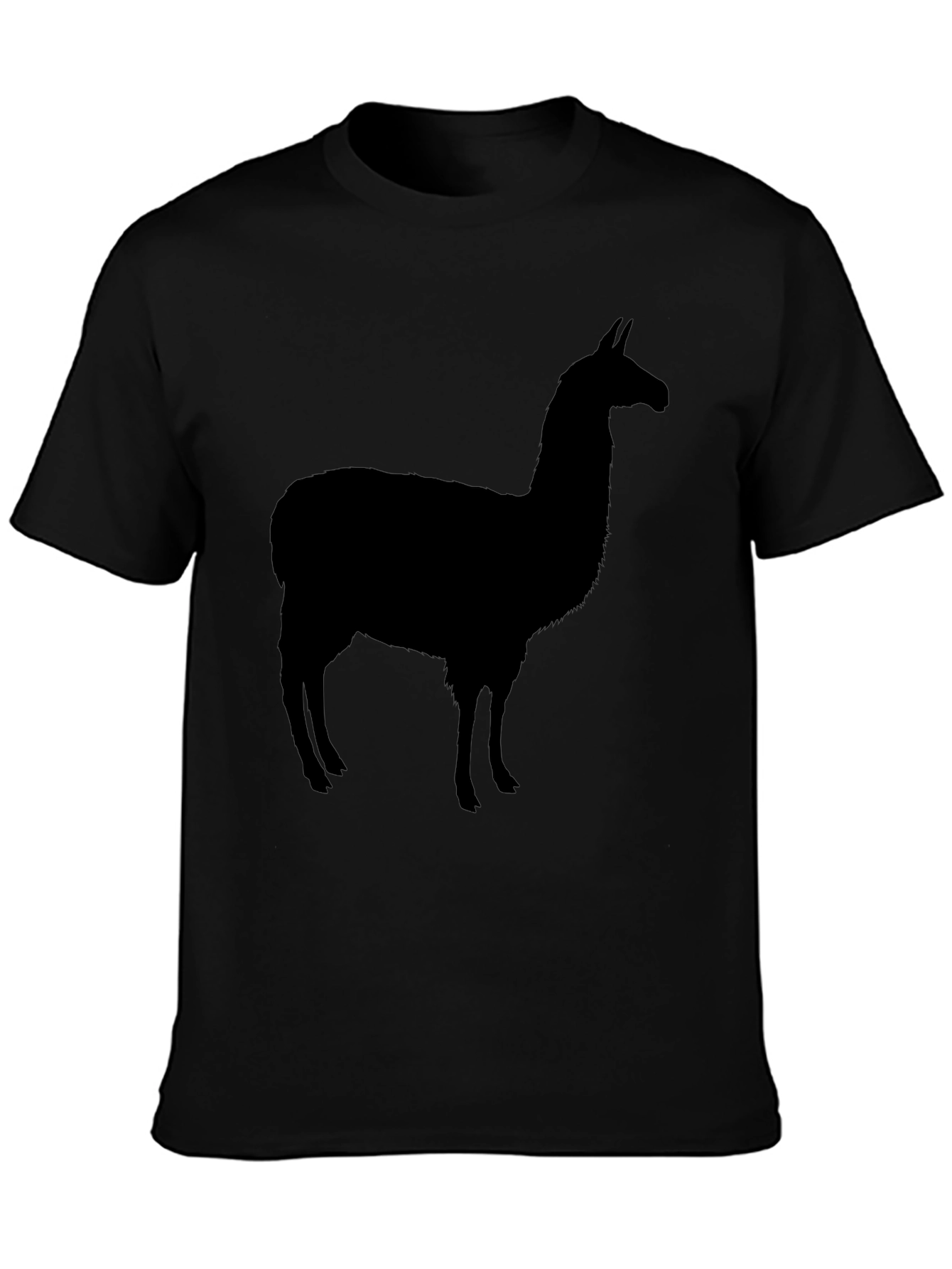 Llama Silhouette Black T-Shirt