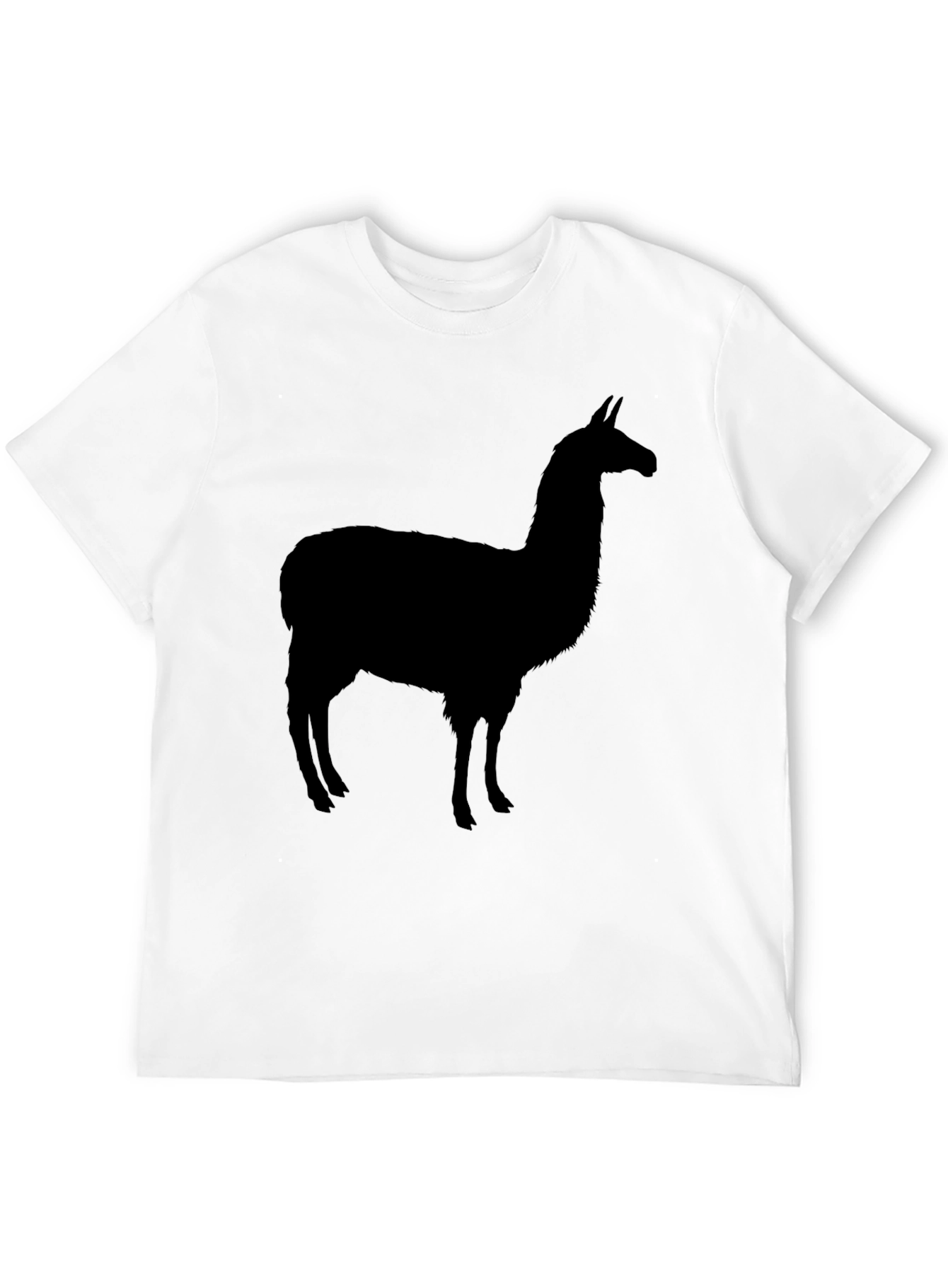 Llama Silhouette Black T-Shirt