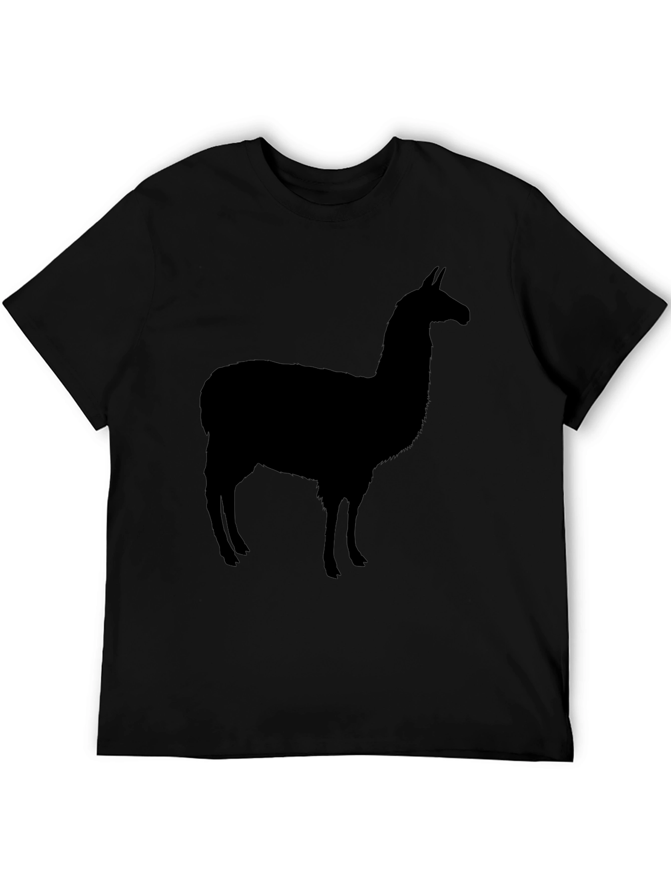 Llama Silhouette Black T-Shirt