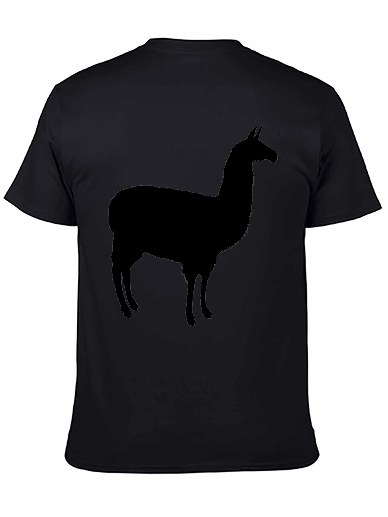 Llama Silhouette Black T-Shirt