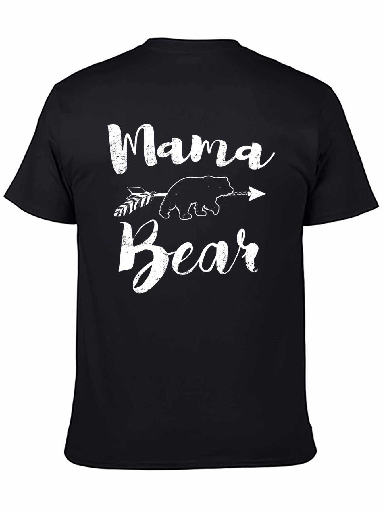Mama Bear Graphic Tee - Black Casual T-Shirt