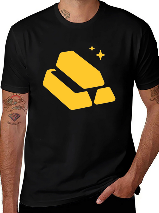 Gold Bars Graphic Tee - Black