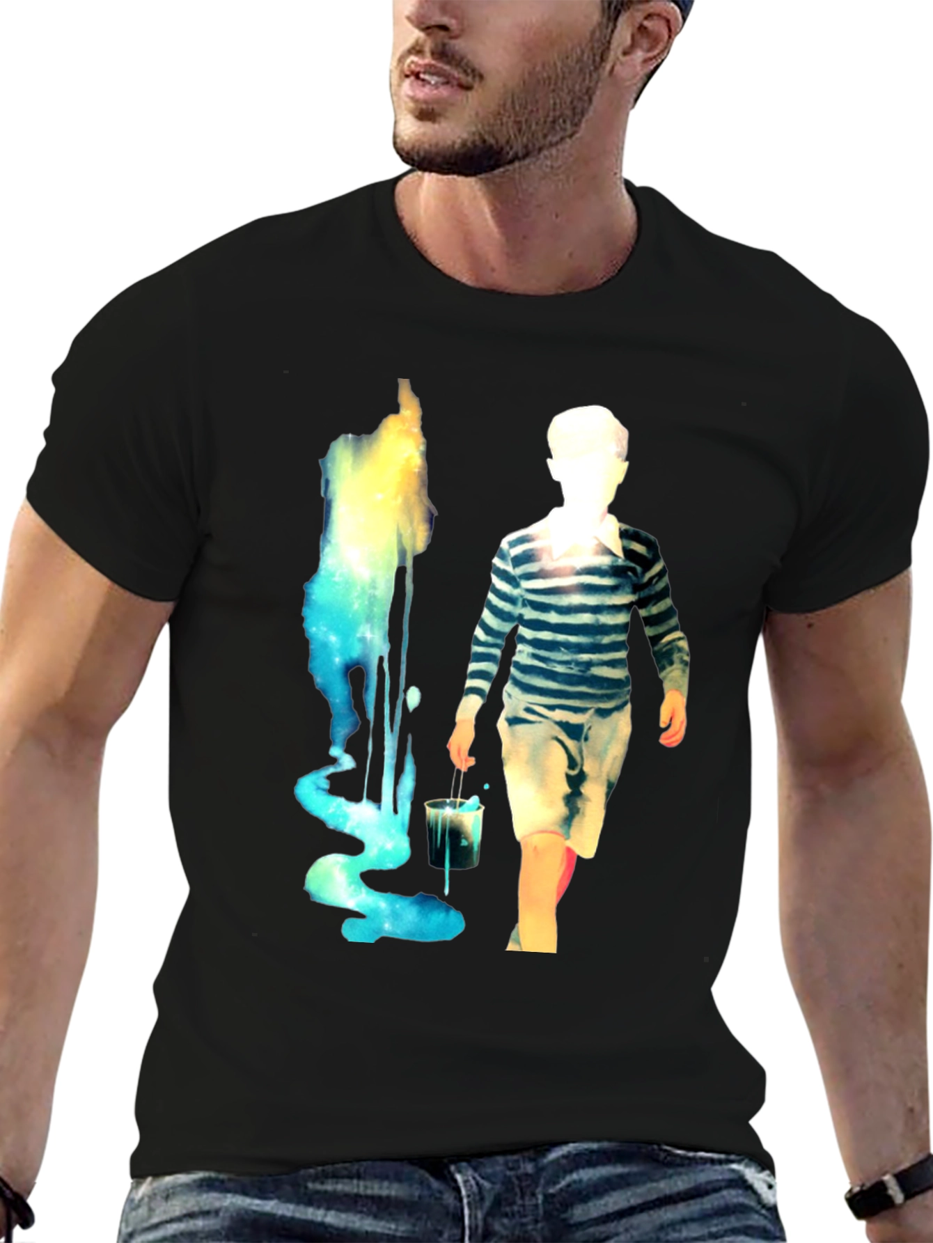 Artistic Boy with Paint T-Shirt - Unique Design