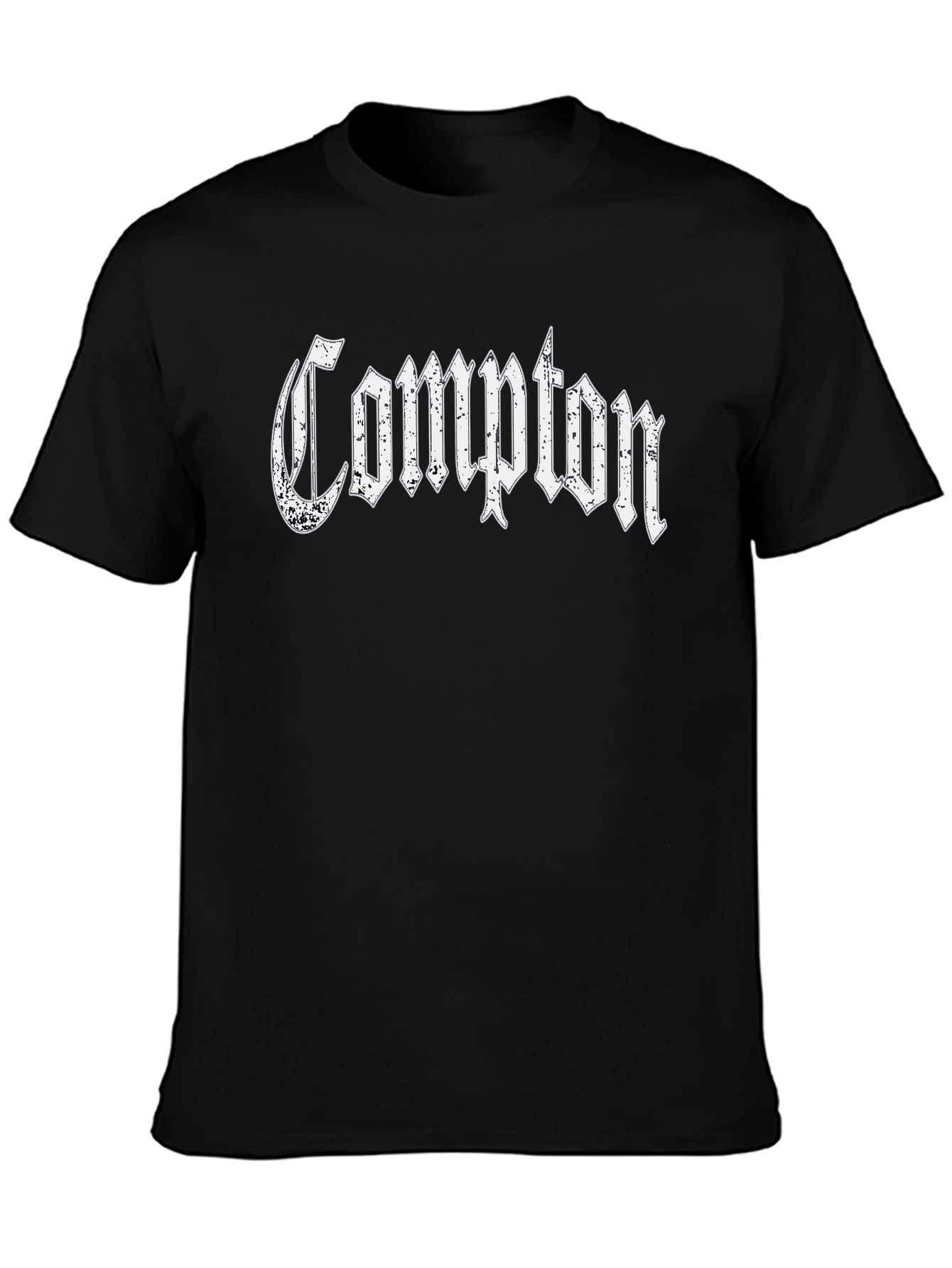 Compton Graphic T-Shirt - Black Cotton Tee