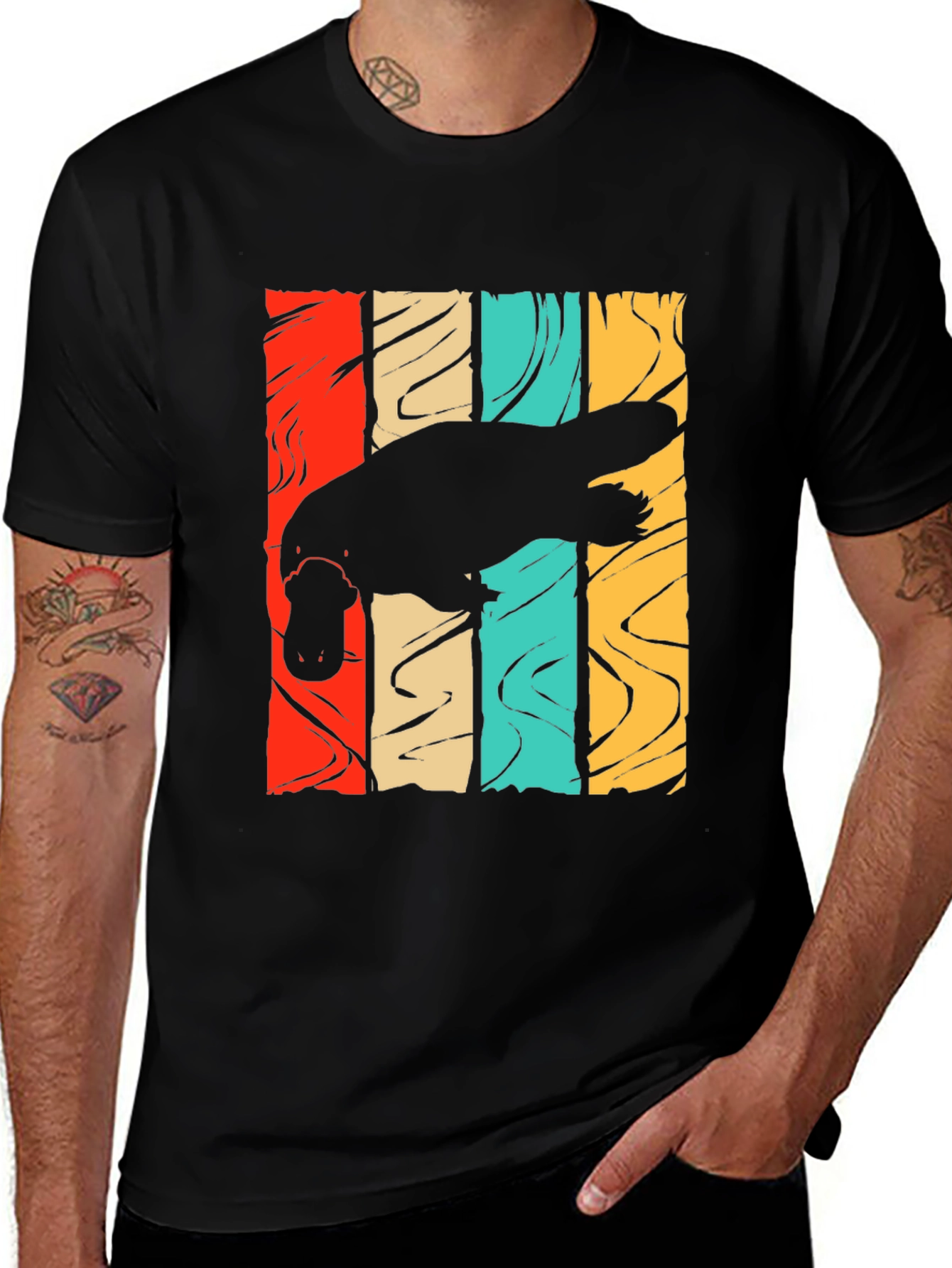 Retro Platypus Graphic T-Shirt