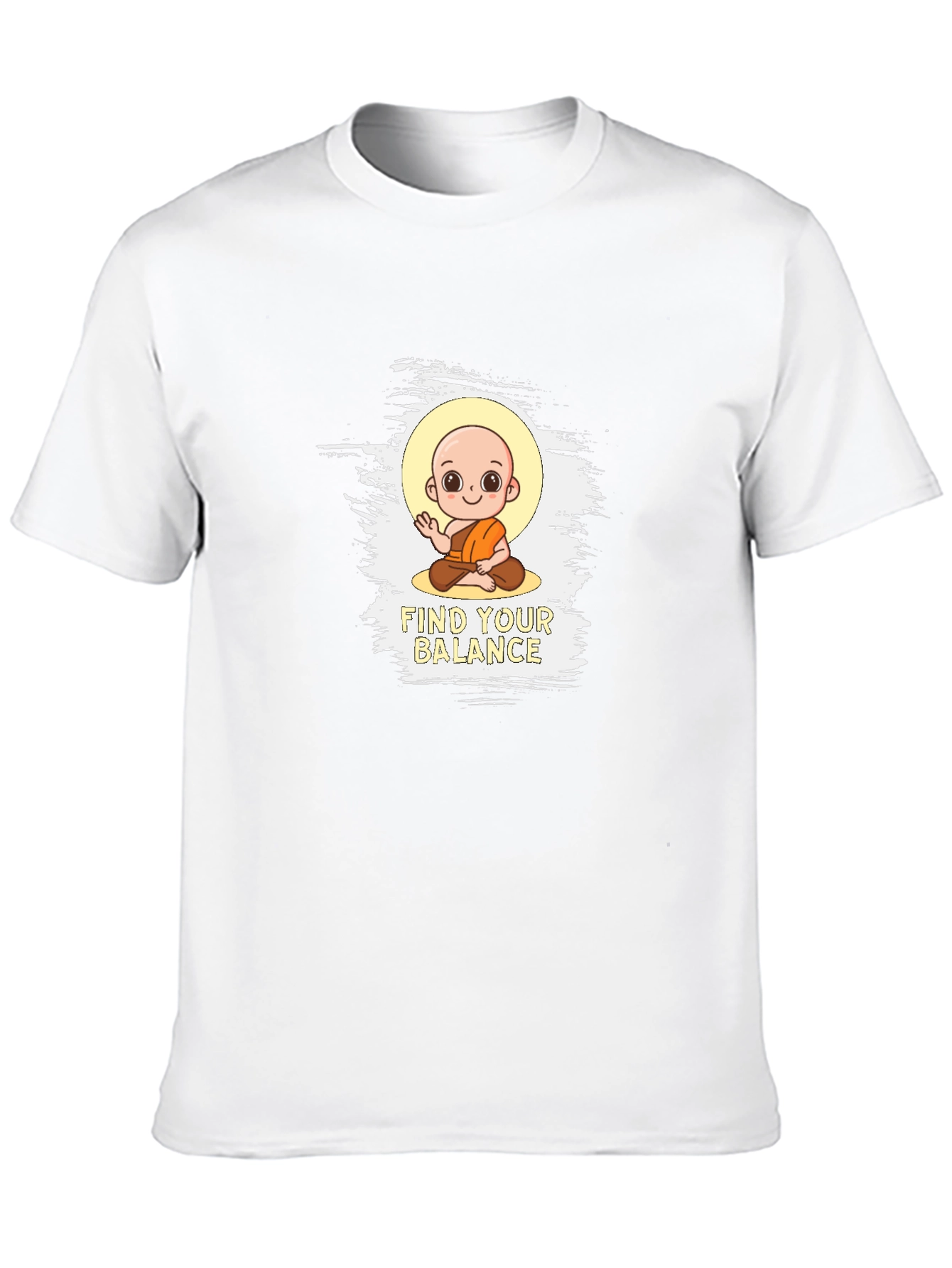 Find Your Balance T-Shirt - Cute Monk Design