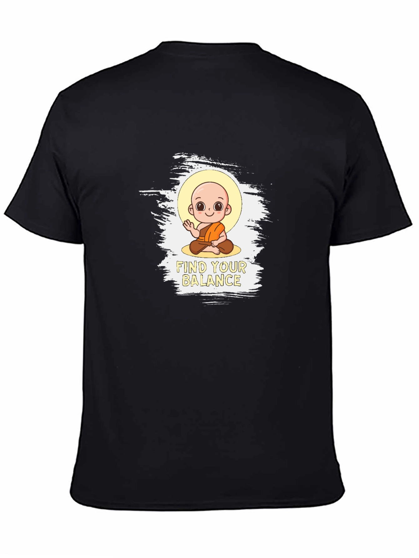 Find Your Balance T-Shirt - Cute Monk Design
