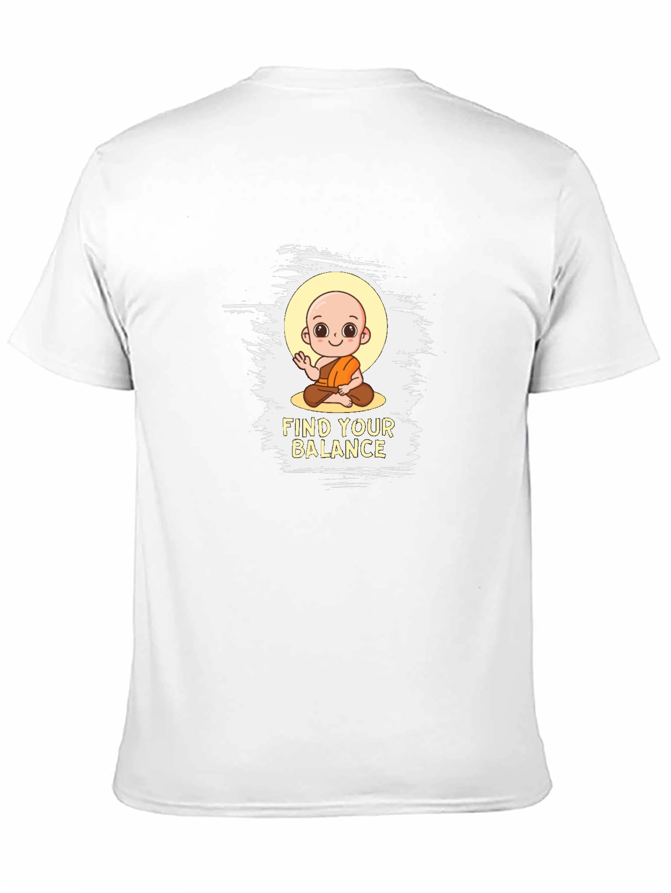 Find Your Balance T-Shirt - Cute Monk Design