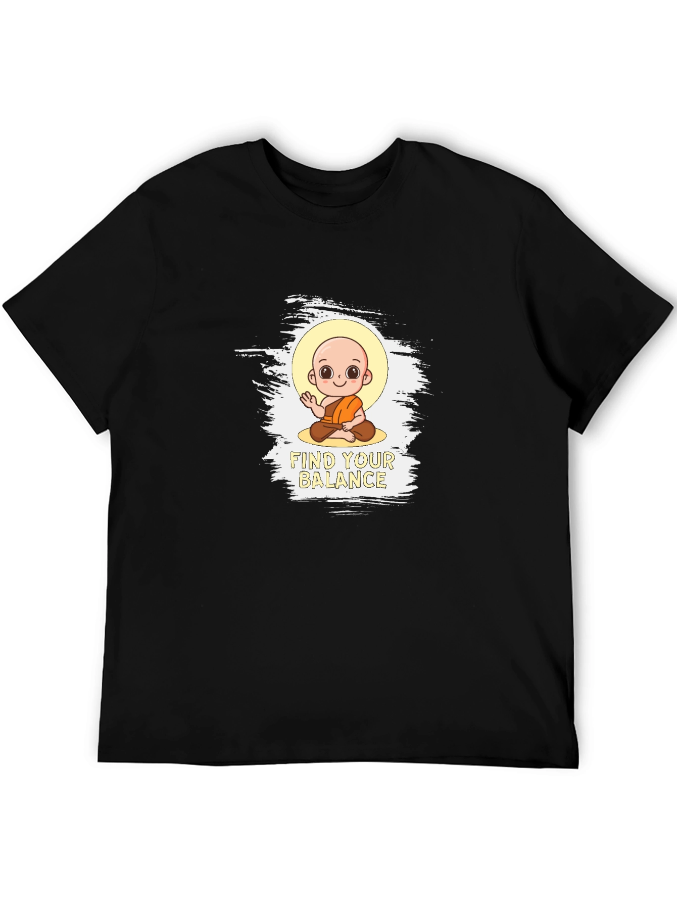 Find Your Balance T-Shirt - Cute Monk Design