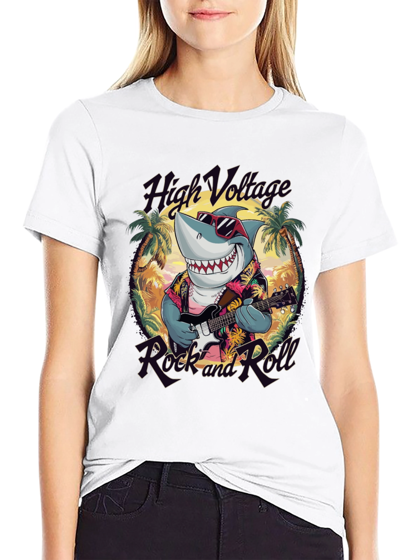 Rock and Roll Shark T-Shirt