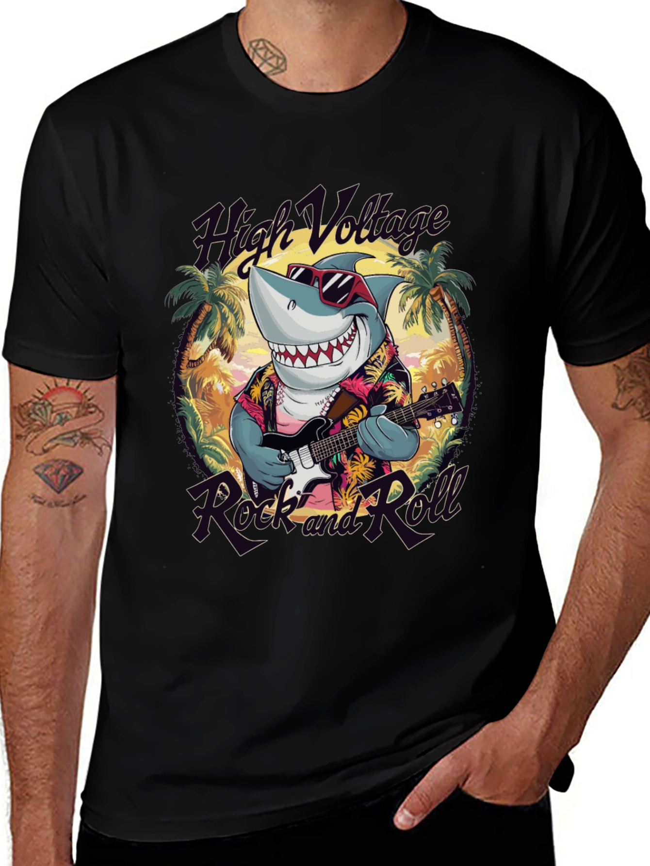 Rock and Roll Shark T-Shirt