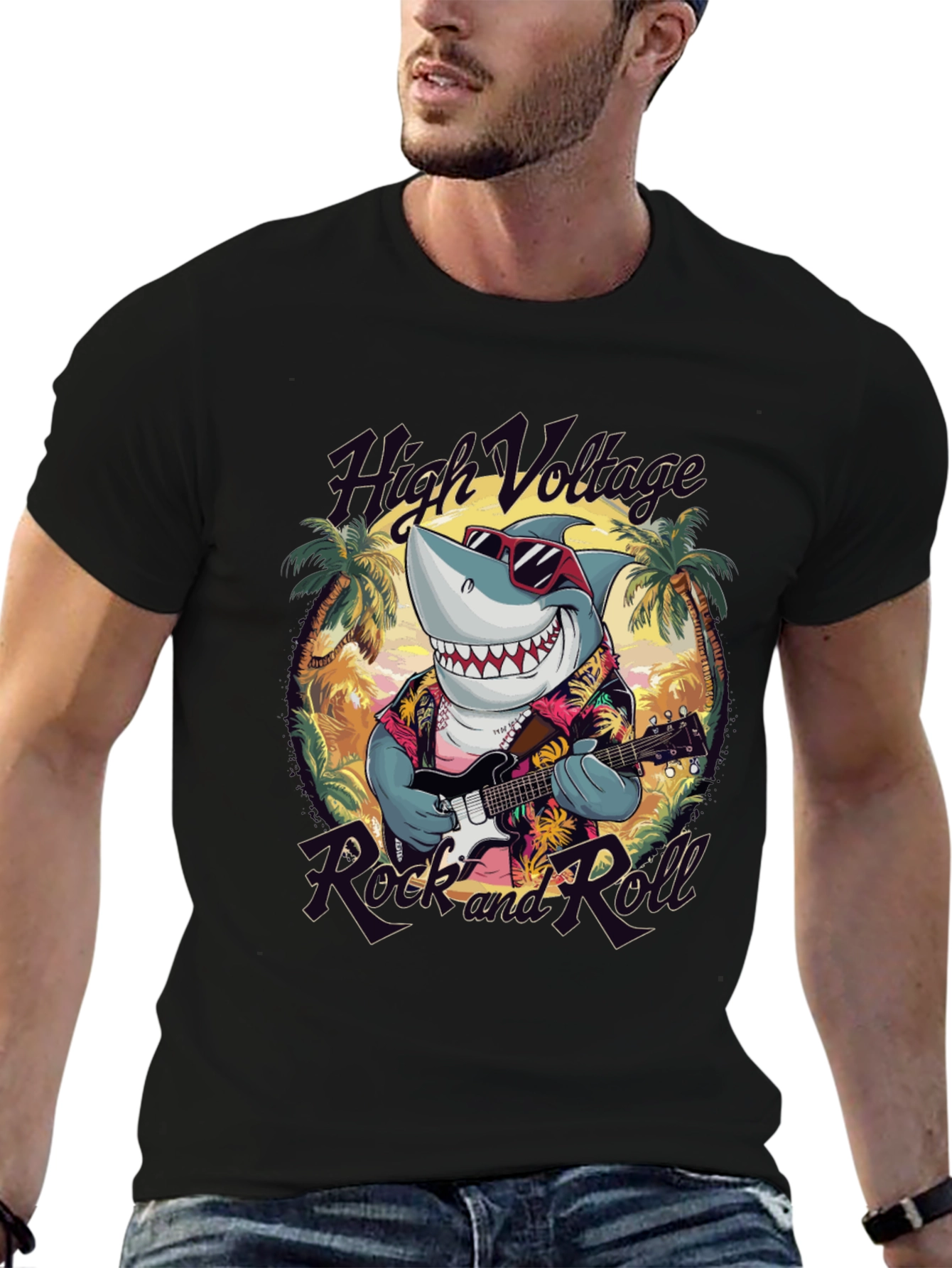 Rock and Roll Shark T-Shirt