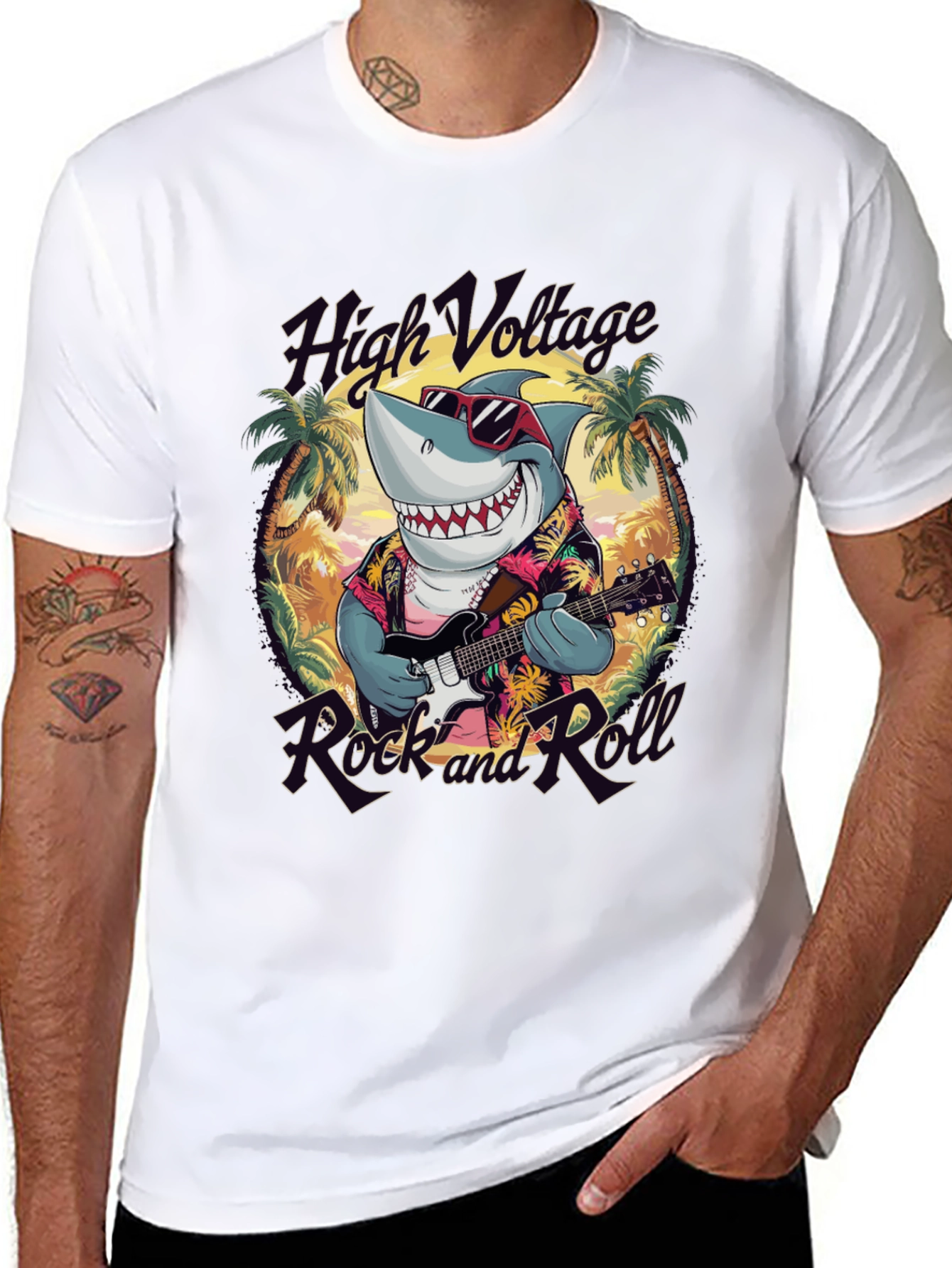 Rock and Roll Shark T-Shirt
