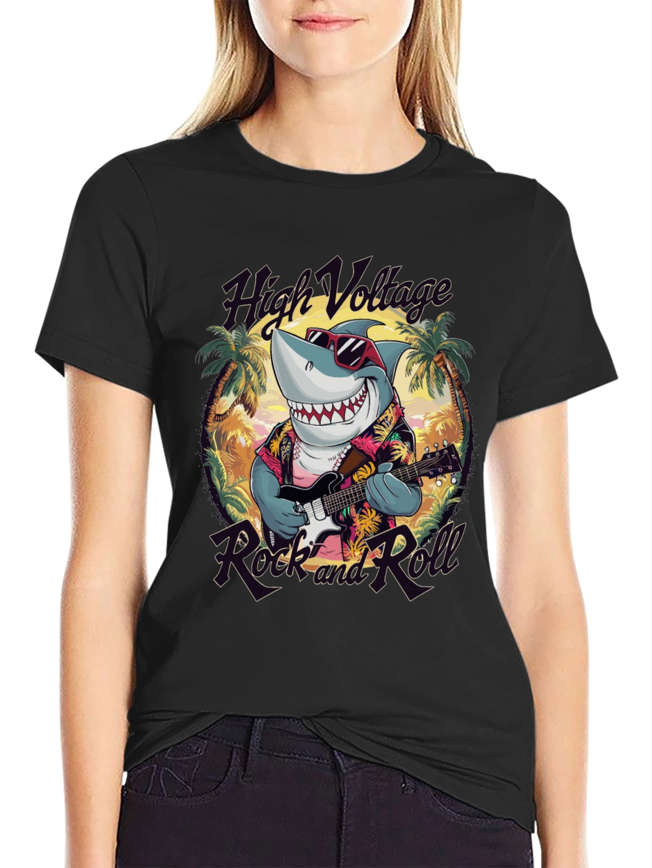 Rock and Roll Shark T-Shirt