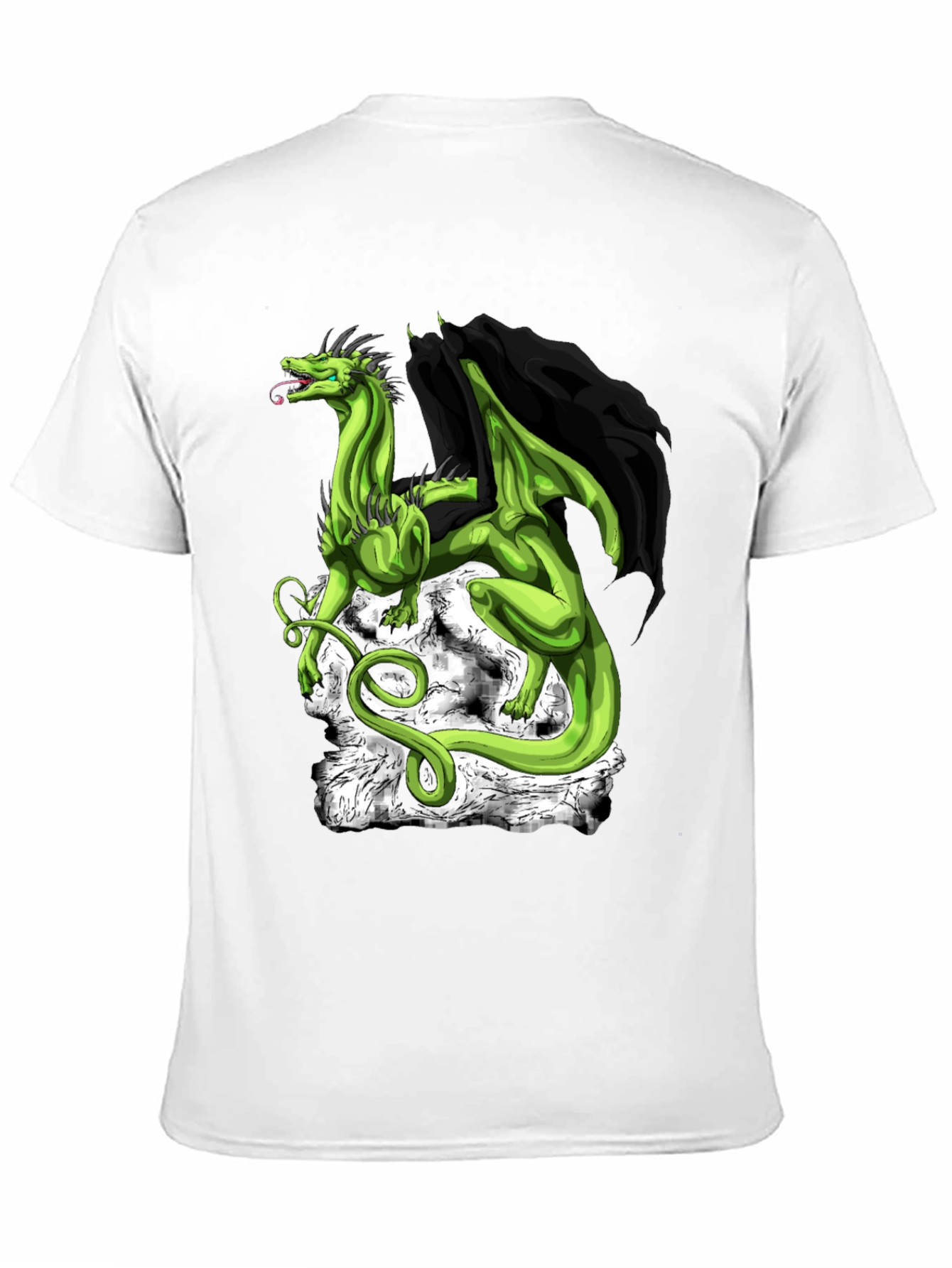 Dragon Graphic Tee - Black Cotton Shirt