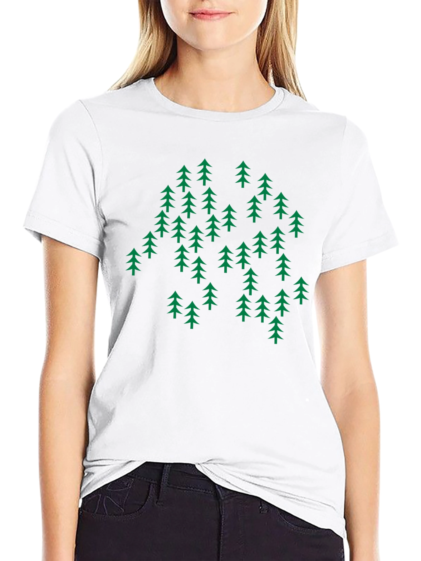 Nature Inspired Graphic Tee - Evergreen Forest Design