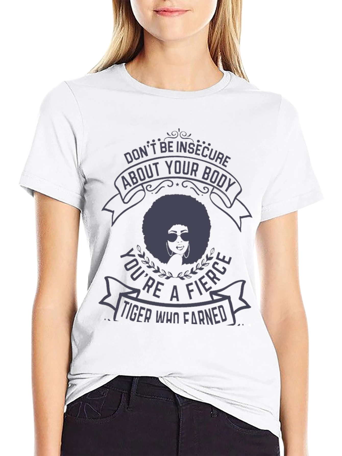 Fierce Tiger Graphic Tee - Empowering Message