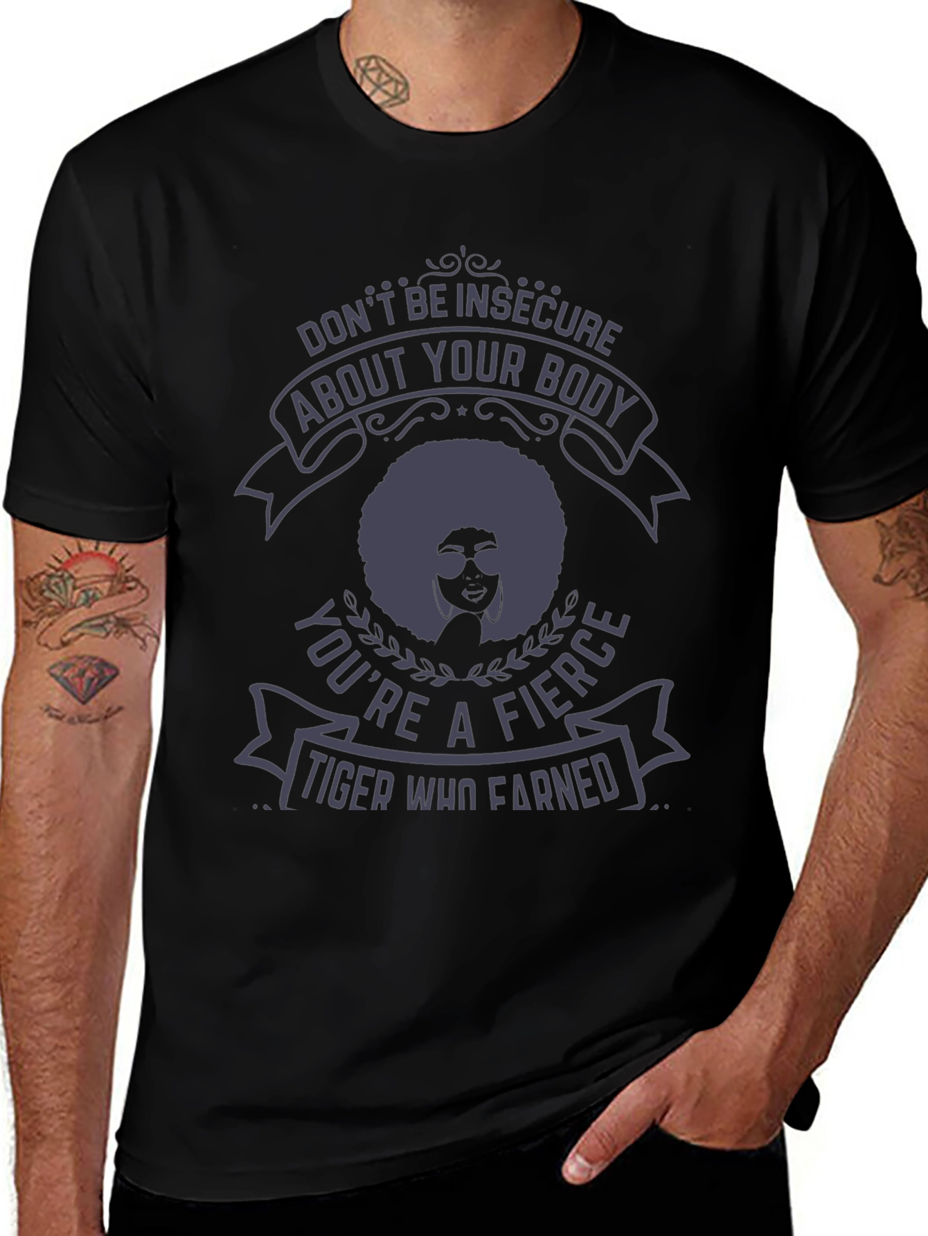 Fierce Tiger Graphic Tee - Empowering Message