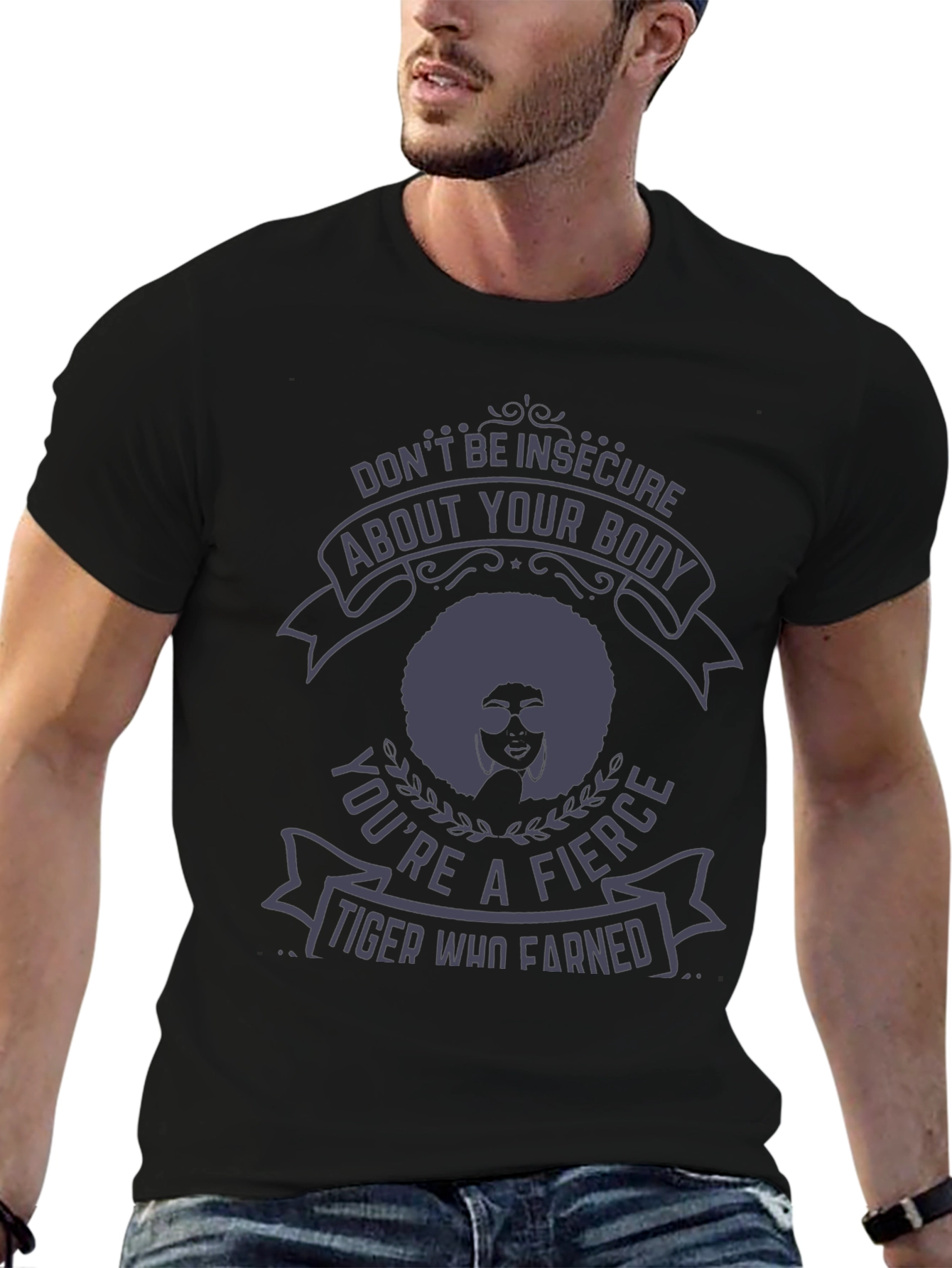 Fierce Tiger Graphic Tee - Empowering Message