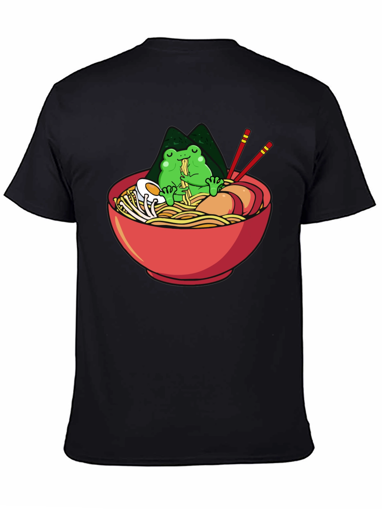 Frog Ramen Lover Black T-Shirt