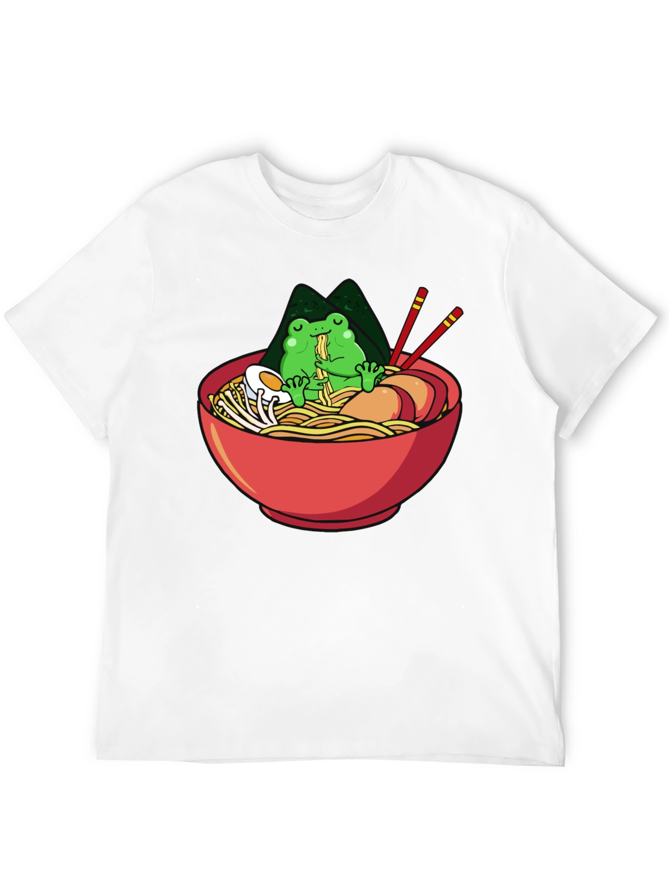 Frog Ramen Lover Black T-Shirt
