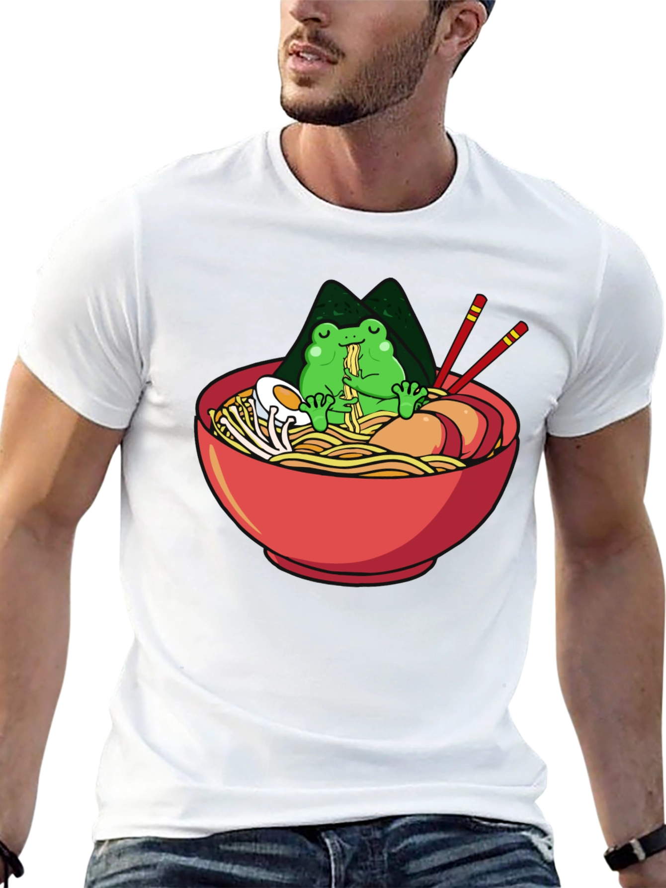 Frog Ramen Lover Black T-Shirt