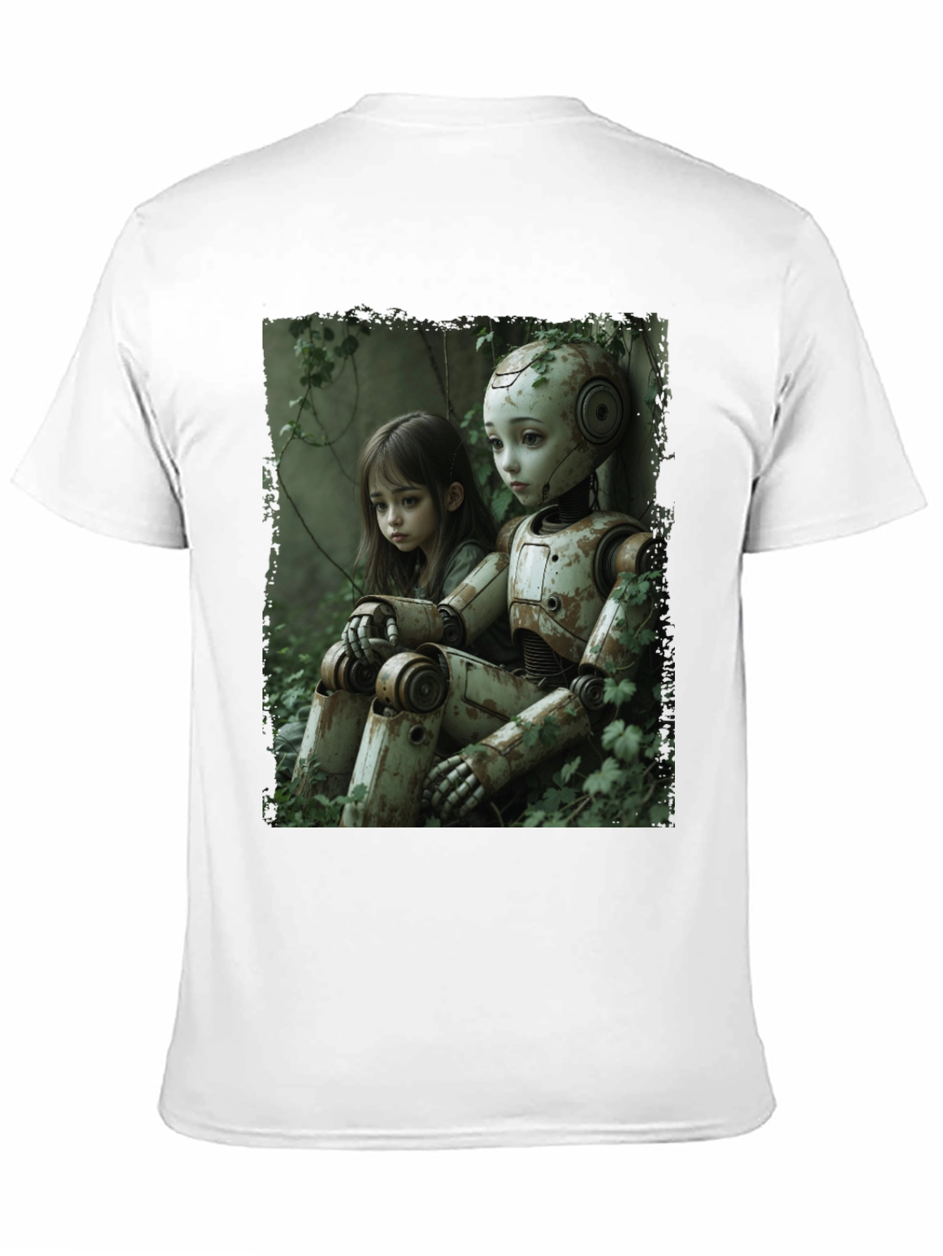 Girl and Robot Graphic T-Shirt