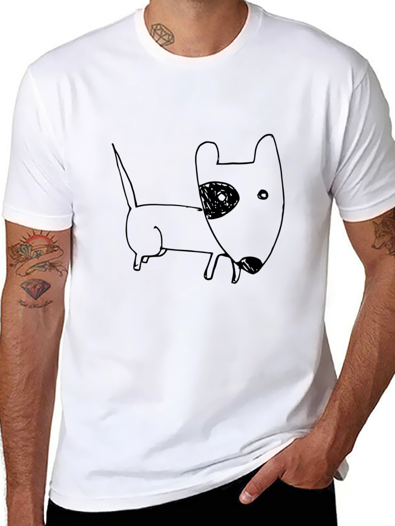 Funny Dog Graphic Tee - Unisex Black T-Shirt