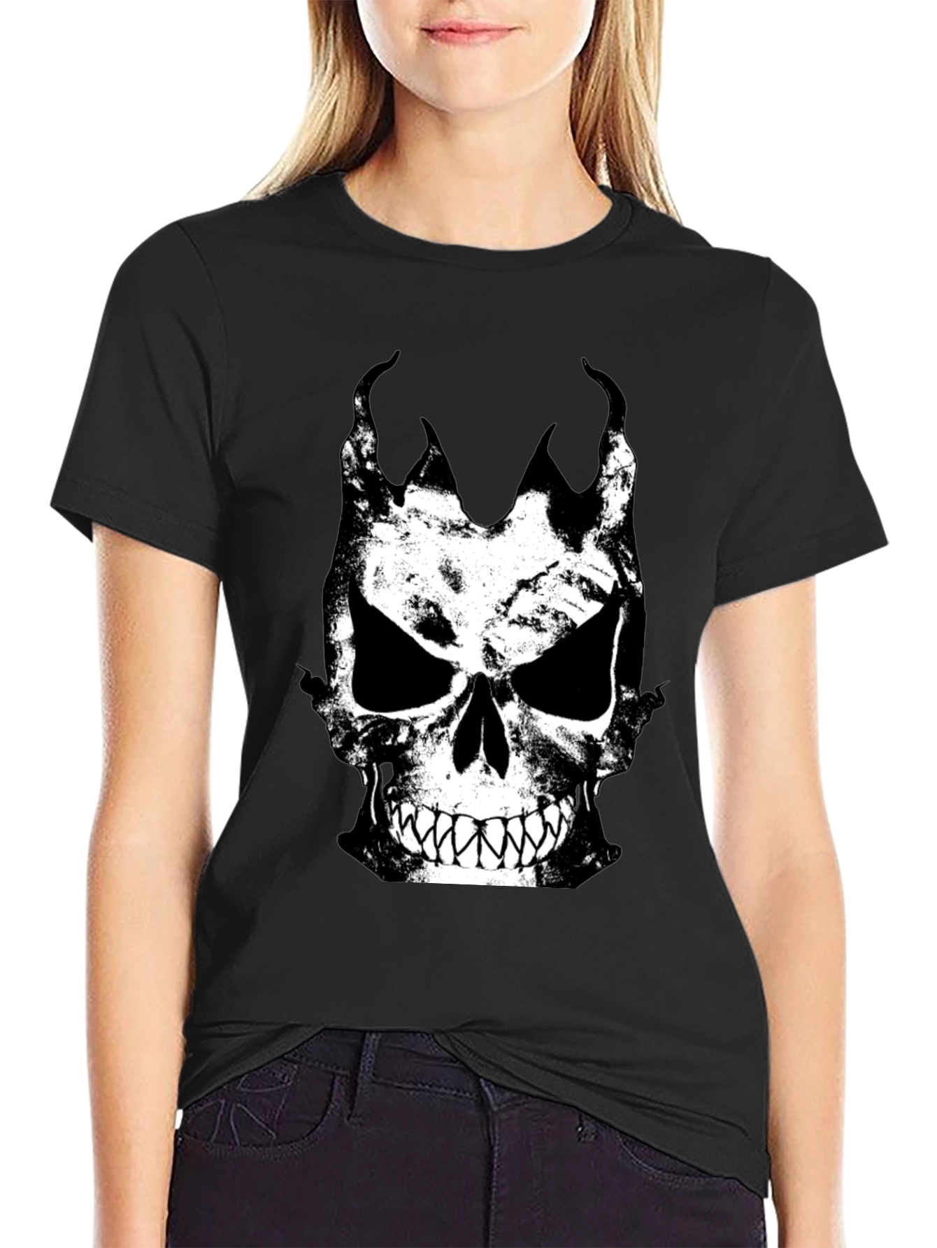 Skull Graphic Black T-Shirt for Men