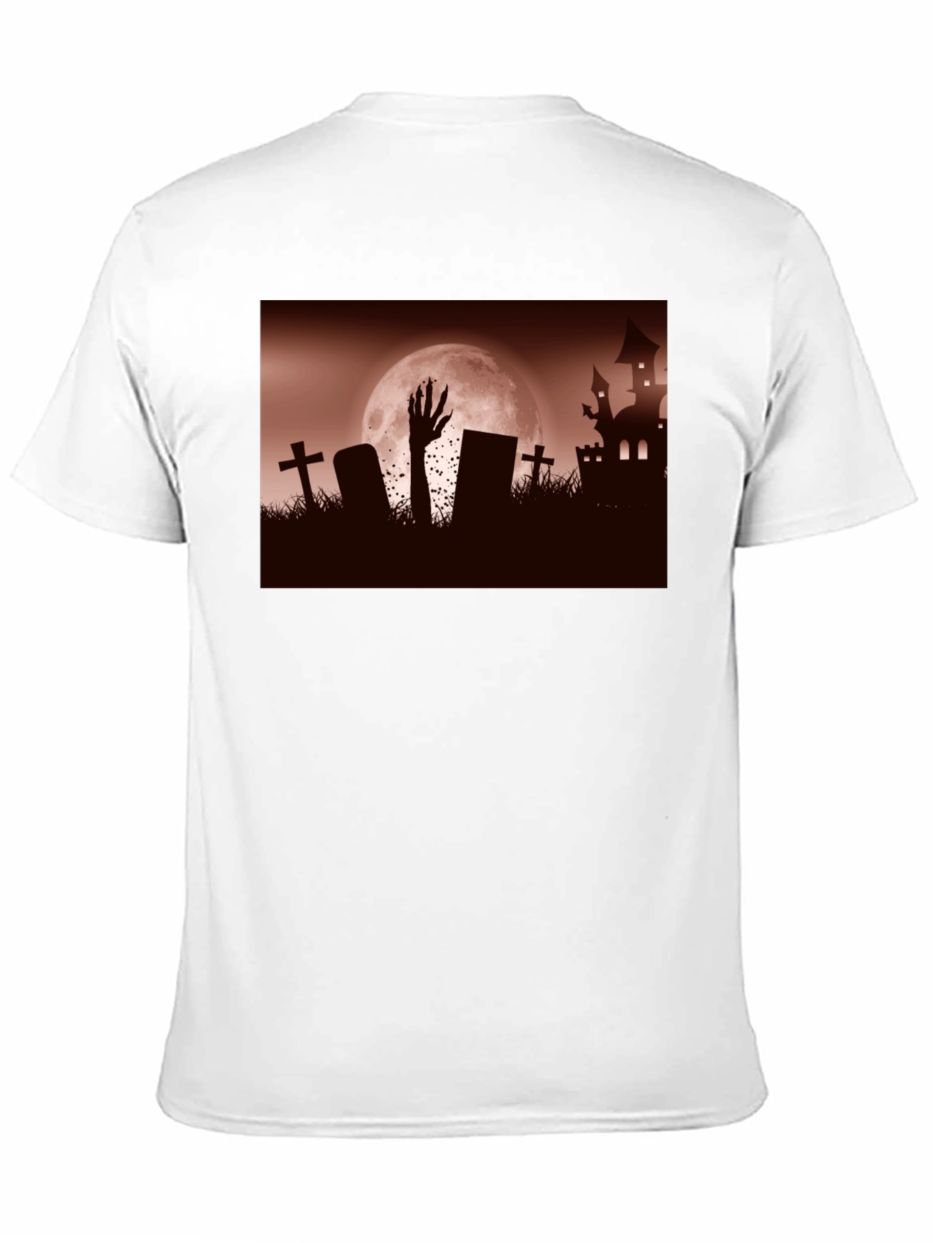 Spooky Halloween T-Shirt: Graveyard Zombie Design