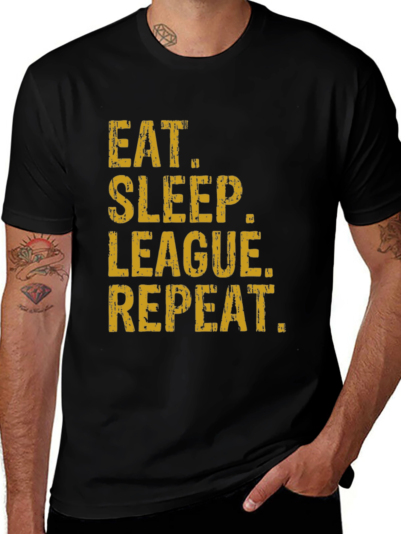 Eat Sleep League Repeat Graphic Tee