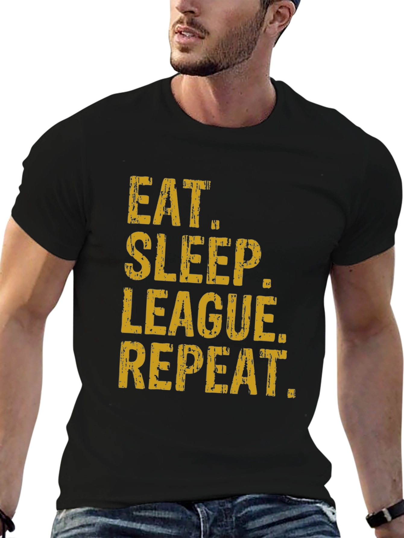 Eat Sleep League Repeat Graphic Tee
