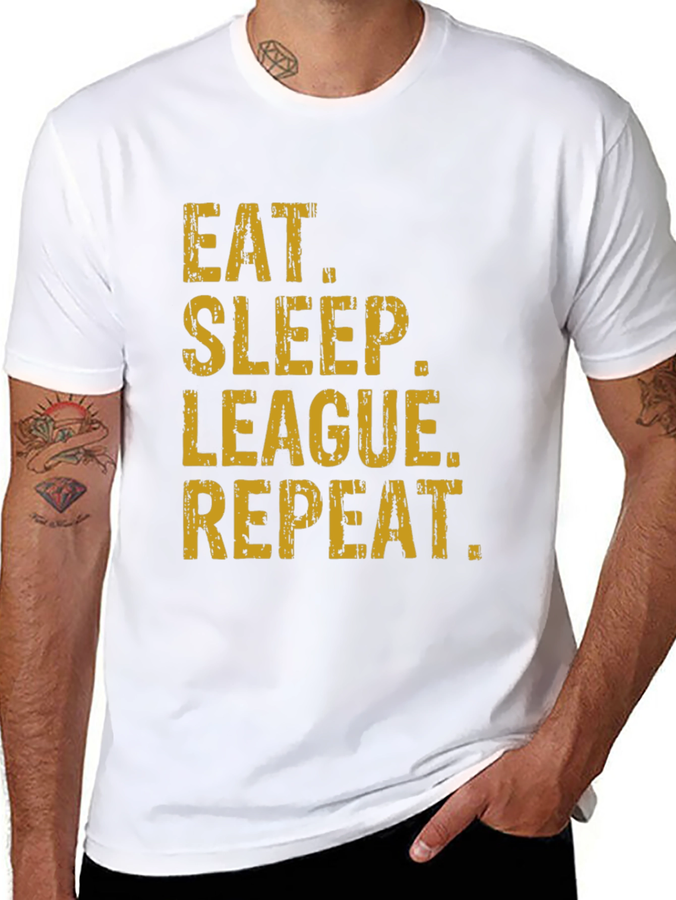Eat Sleep League Repeat Graphic Tee