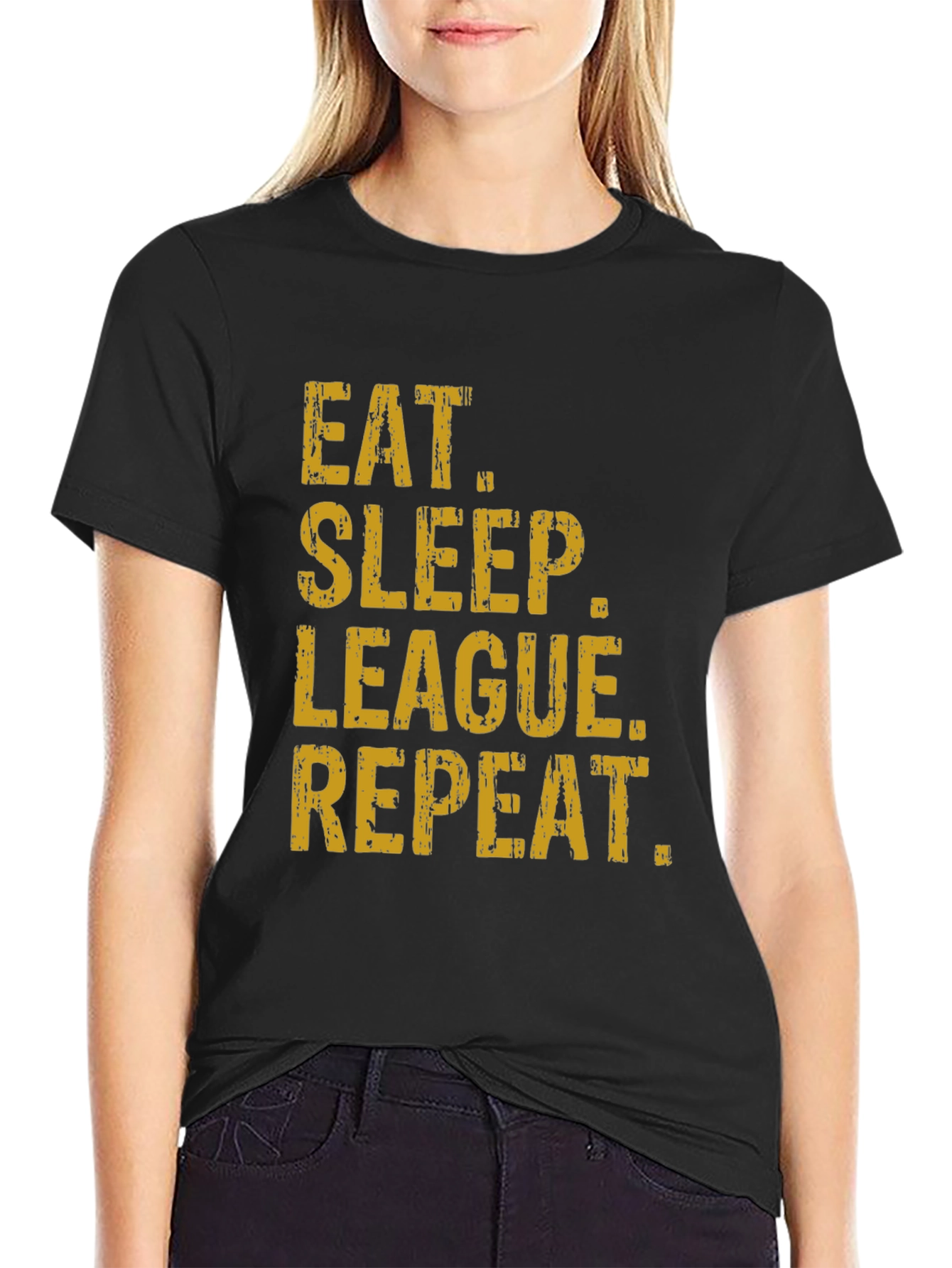 Eat Sleep League Repeat Graphic Tee